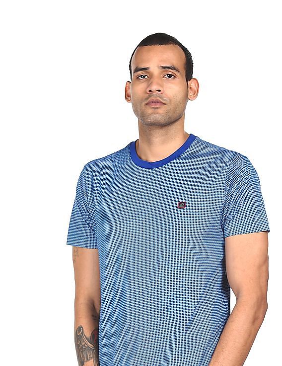 AD by Arvind Crew Neck Printed T-Shirt