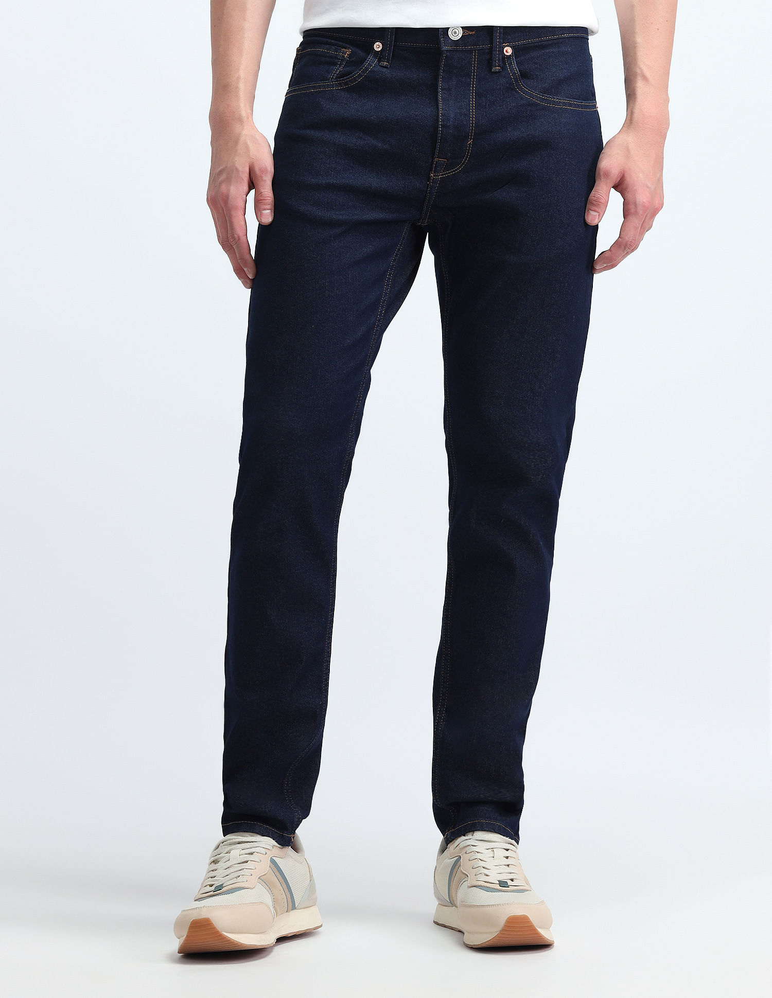 Flying Machine Slash Slim Tapered Fit Jeans