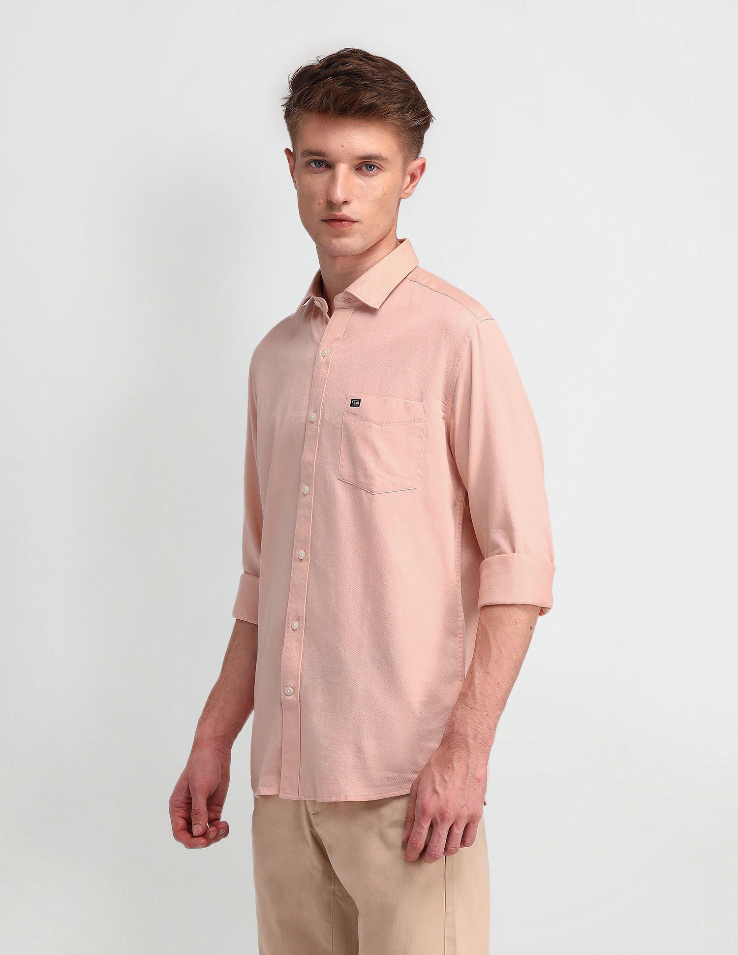 Arrow Sports Solid Dobby Shirt