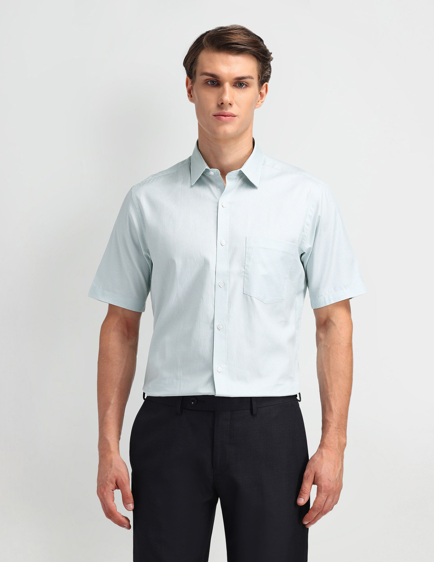 Arrow Liberty Classic Fit Micro Checked Shirt