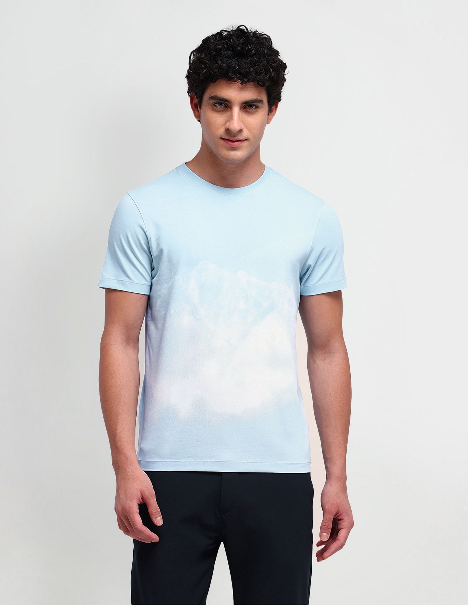 Arrow Newyork Round Neck Abstract T-Shirt