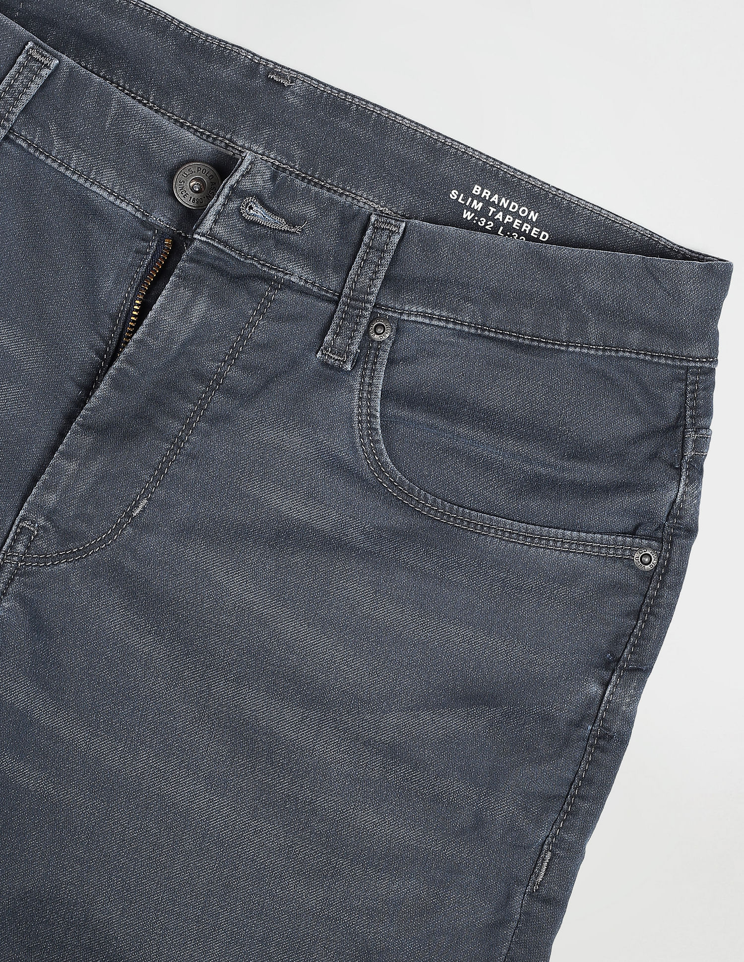 U.S. Polo Assn. Denim Co. Brandon Slim Tapered Fit Grey Jeans