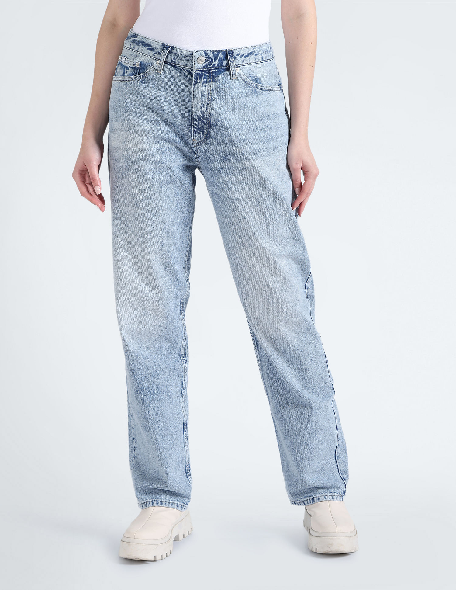 Calvin Klein Recycled Cotton Straight Fit Jeans