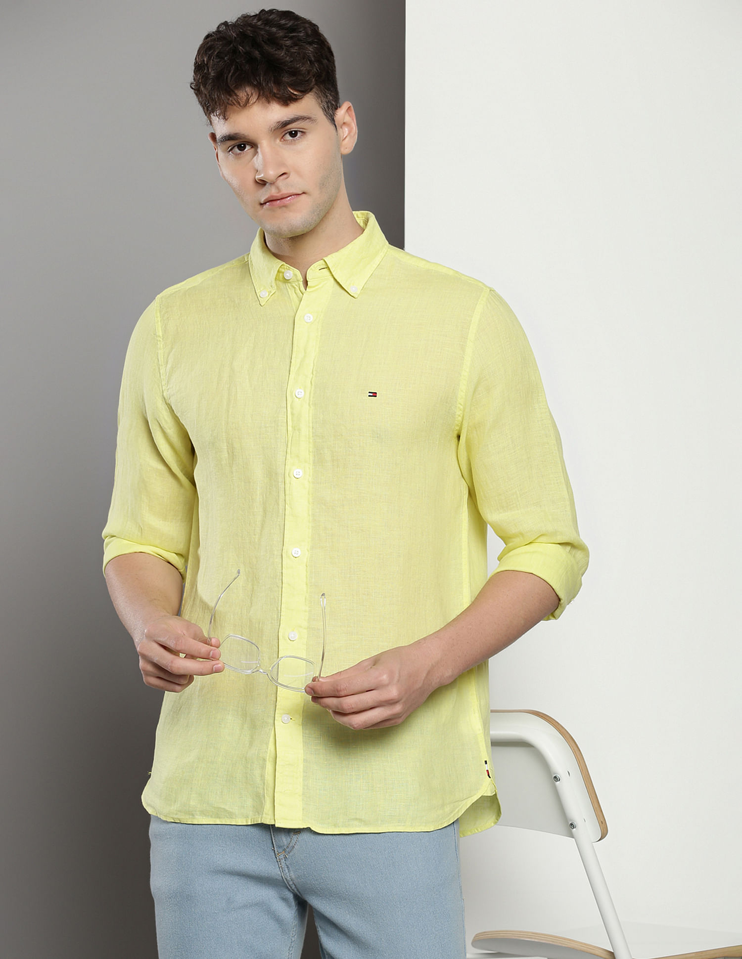 Tommy Hilfiger Solid Linen Shirt
