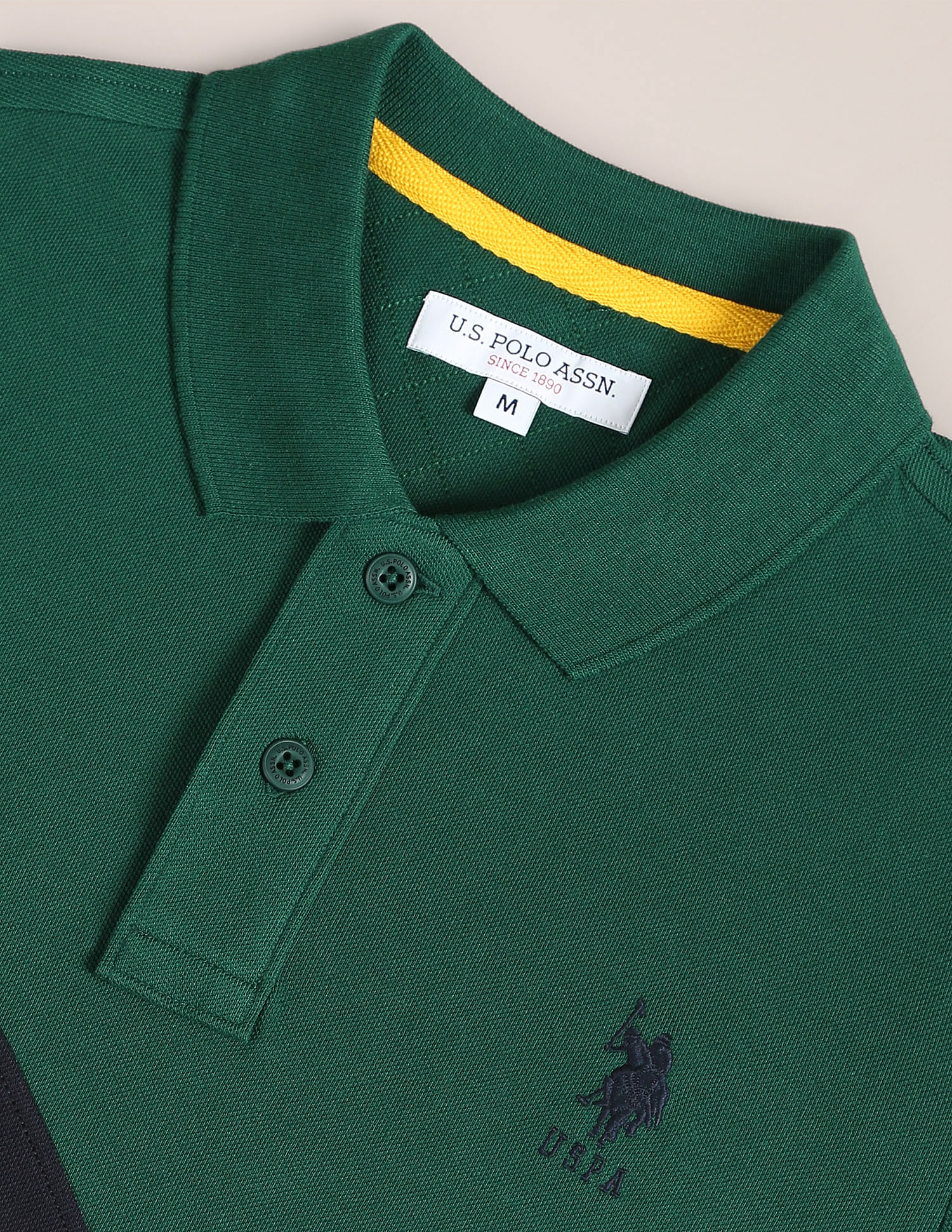 U.S. Polo Assn. Diagonal Stripe Cotton Polo Shirt