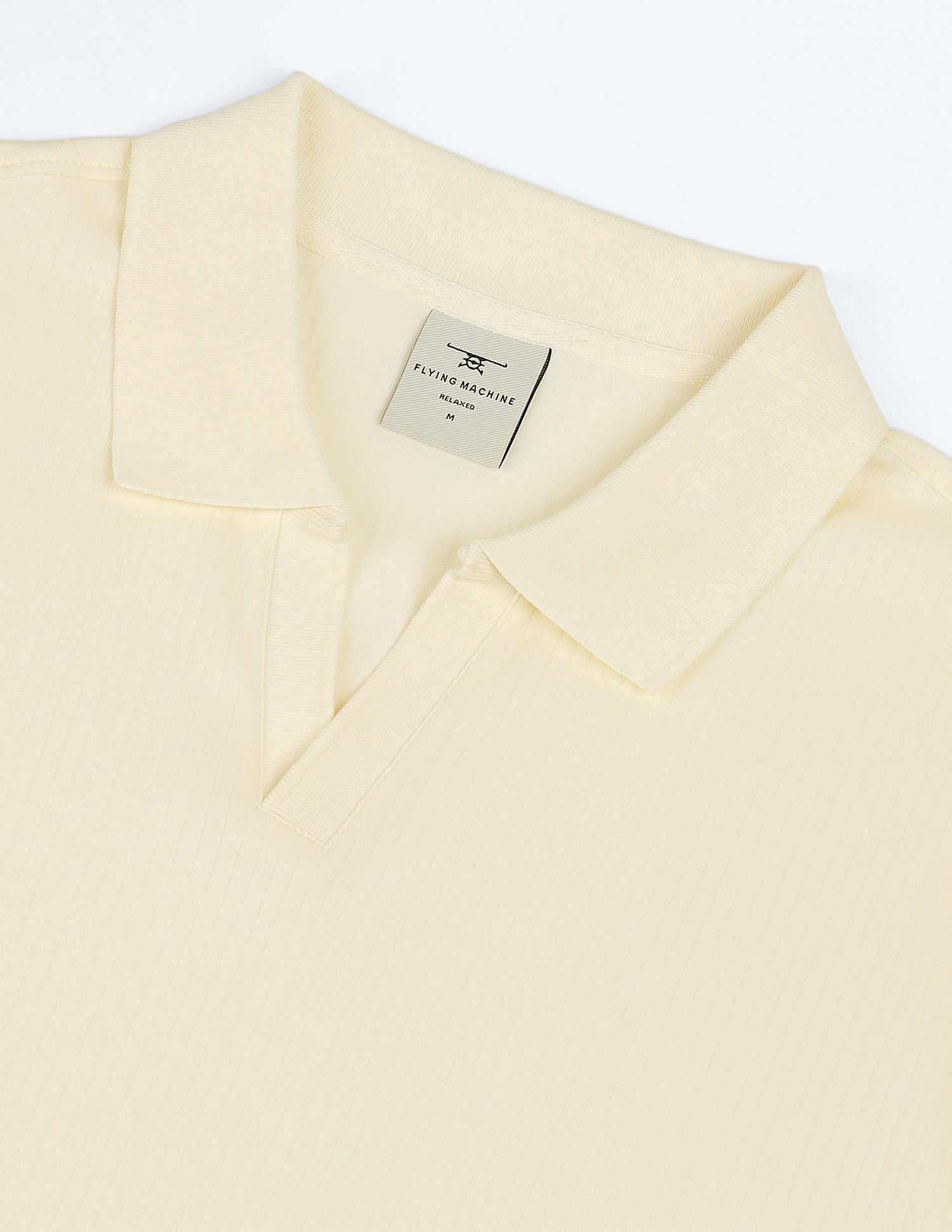 Flying Machine Open Placket Relaxed Polo Shirt