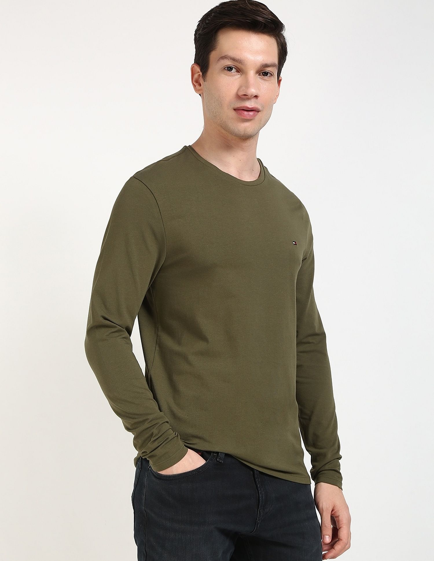 Tommy Hilfiger Solid Slim-Fit Cotton T-Shirt
