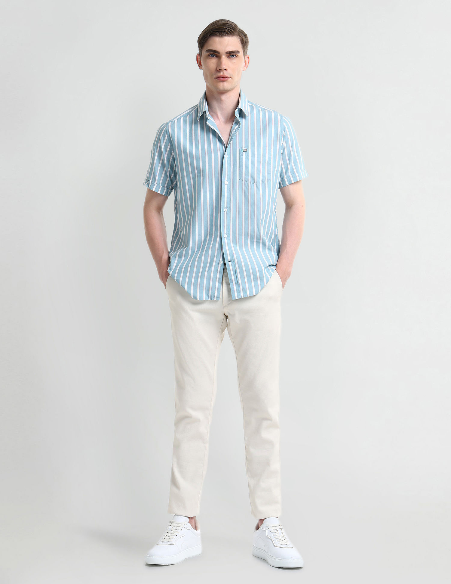 Arrow Sport Cutaway Collar Cotton Shirt