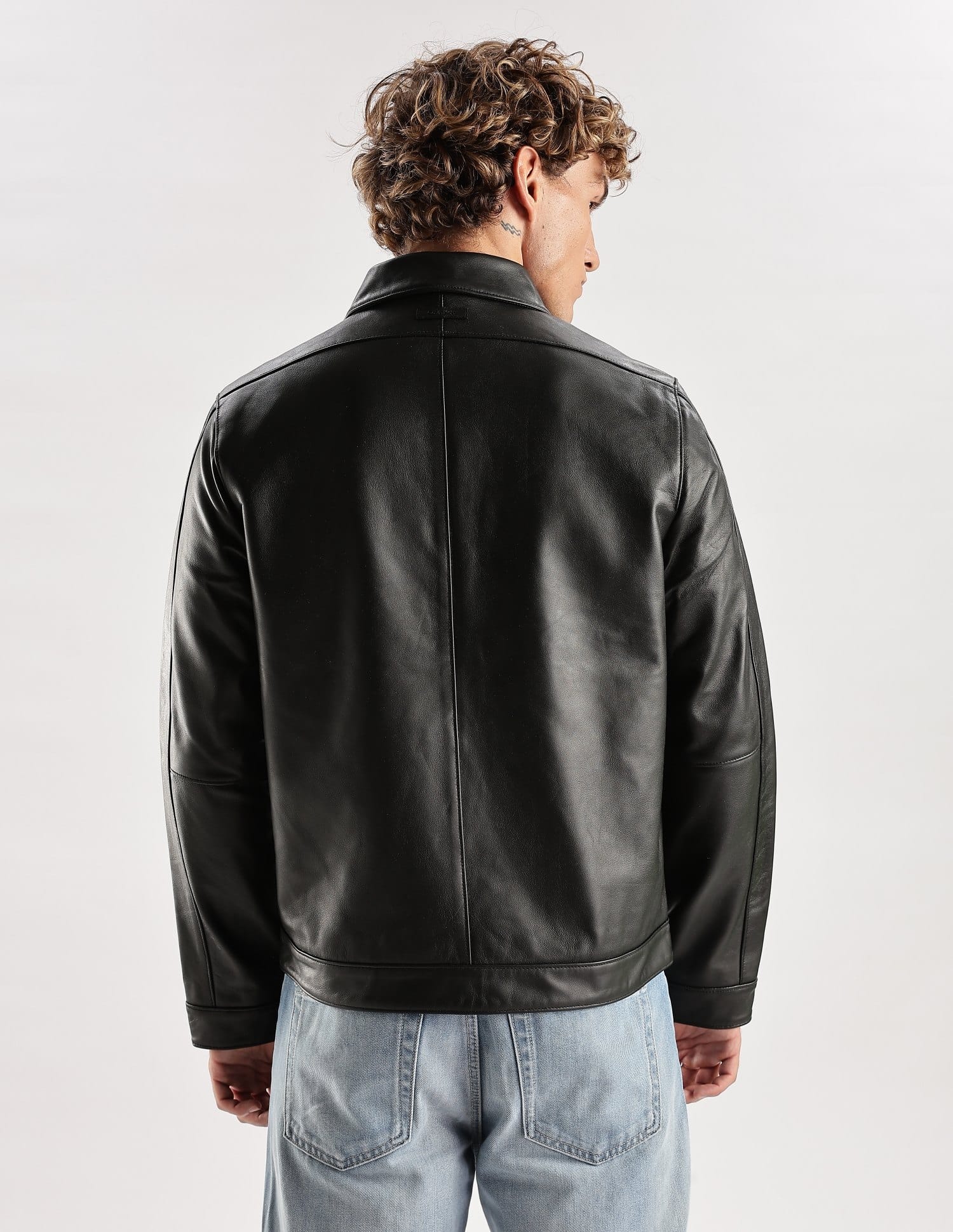 Buy Calvin Klein Jeans Solid Regular-Fit Leather Jacket - NNNOW.com