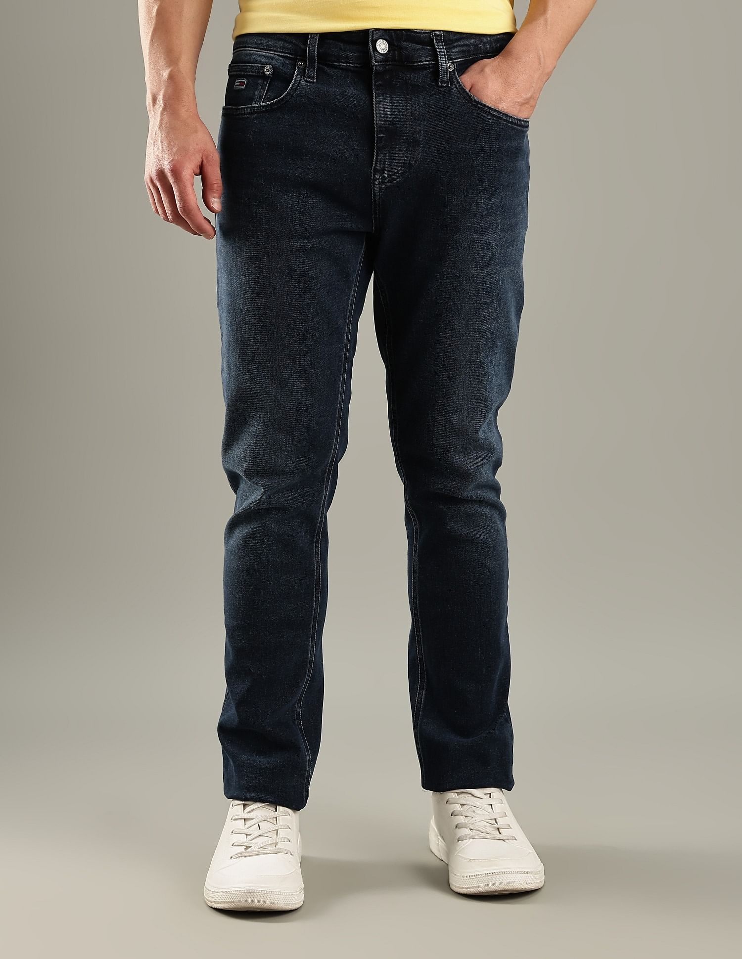 Tommy Hilfiger Light-Wash Slim-Fit Low Rise Jeans
