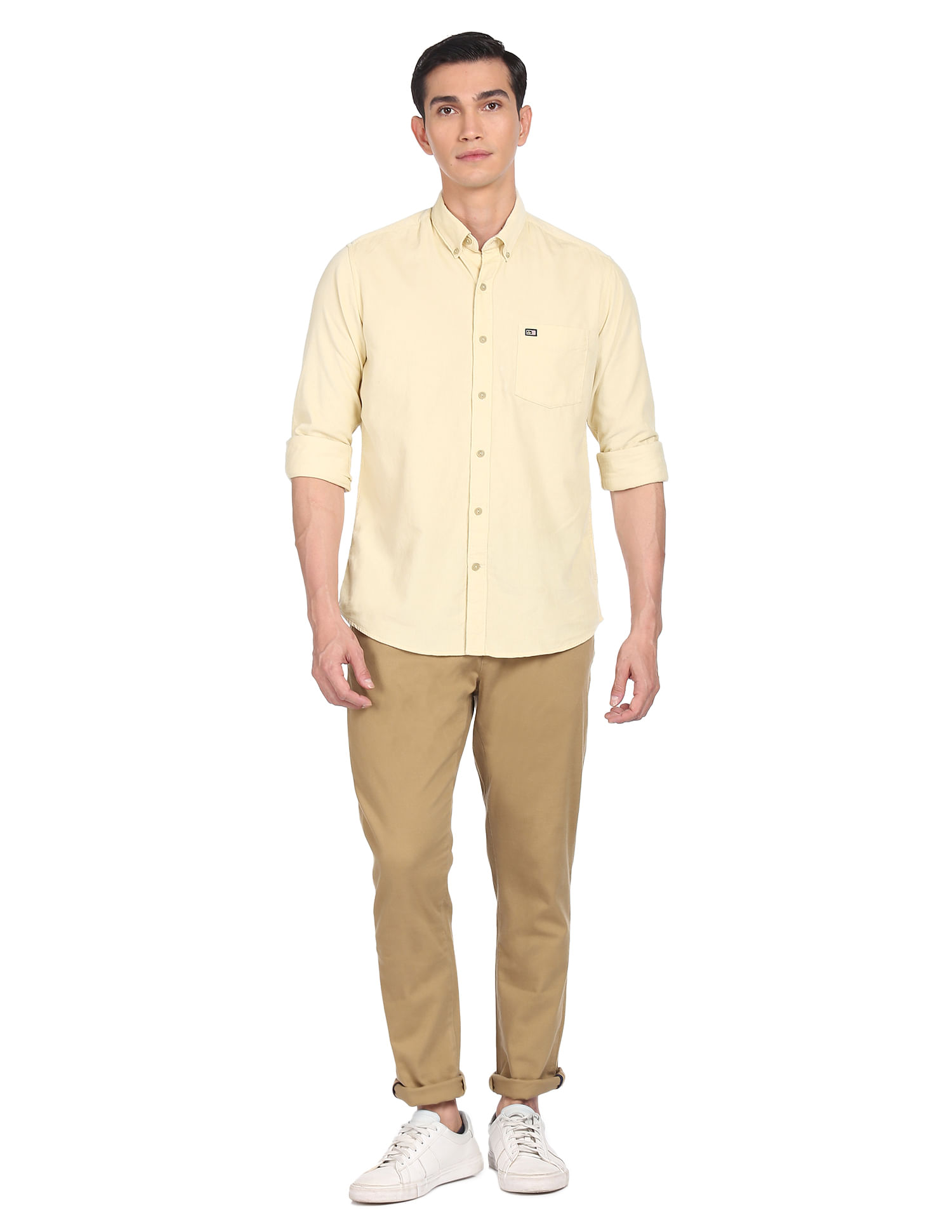 Buy Arrow Sports Button Down Collar Corduroy Shirt - NNNOW.com