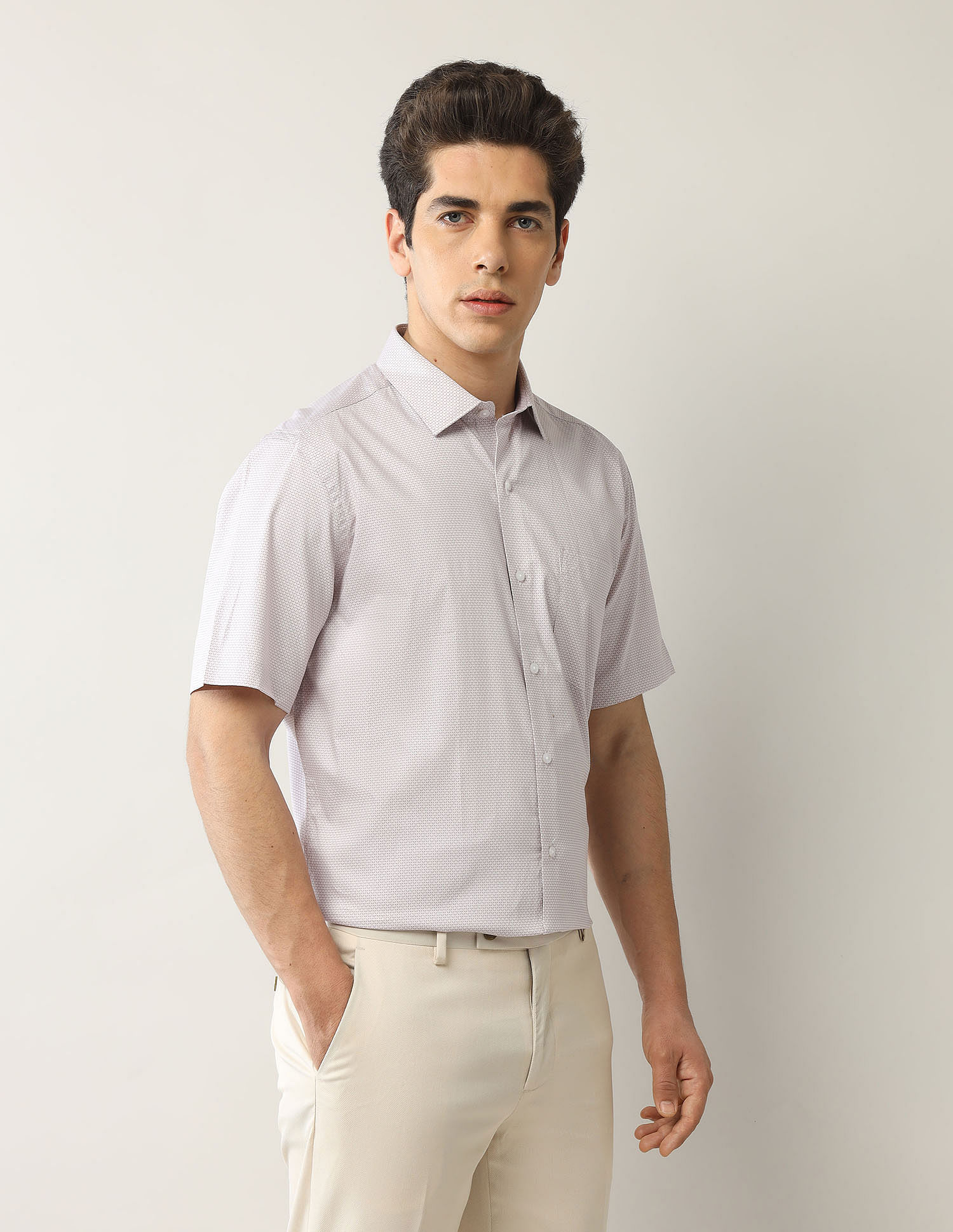 Arrow Geometric Printed Liberty Classic Fit Twill Shirt