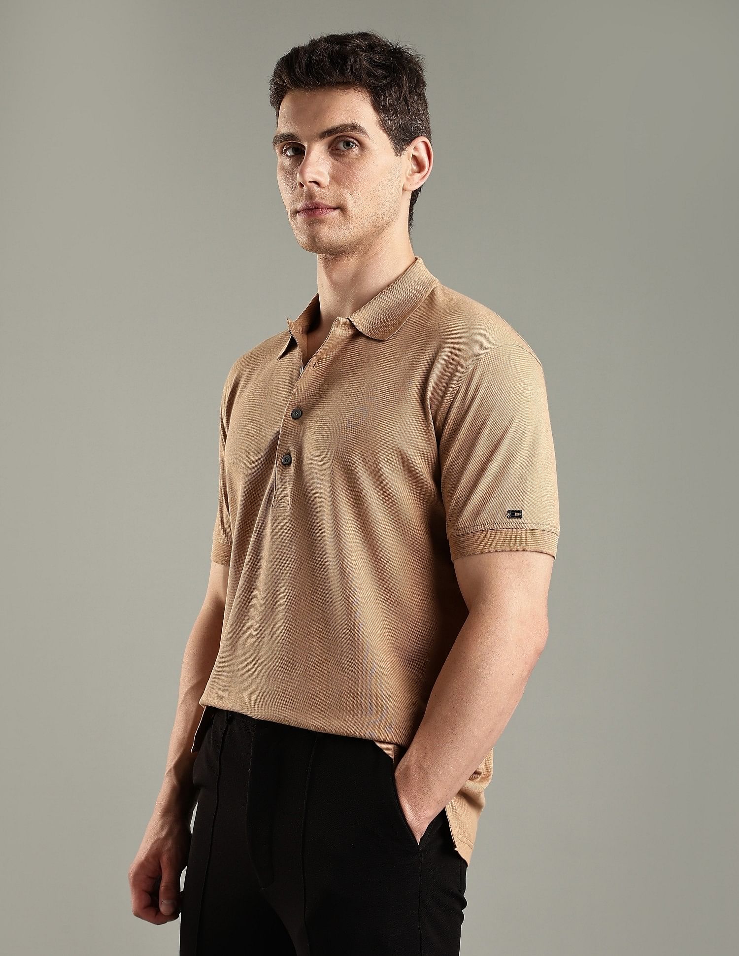 Tommy Hilfiger Solid Regular-Fit Cotton Polo Shirt