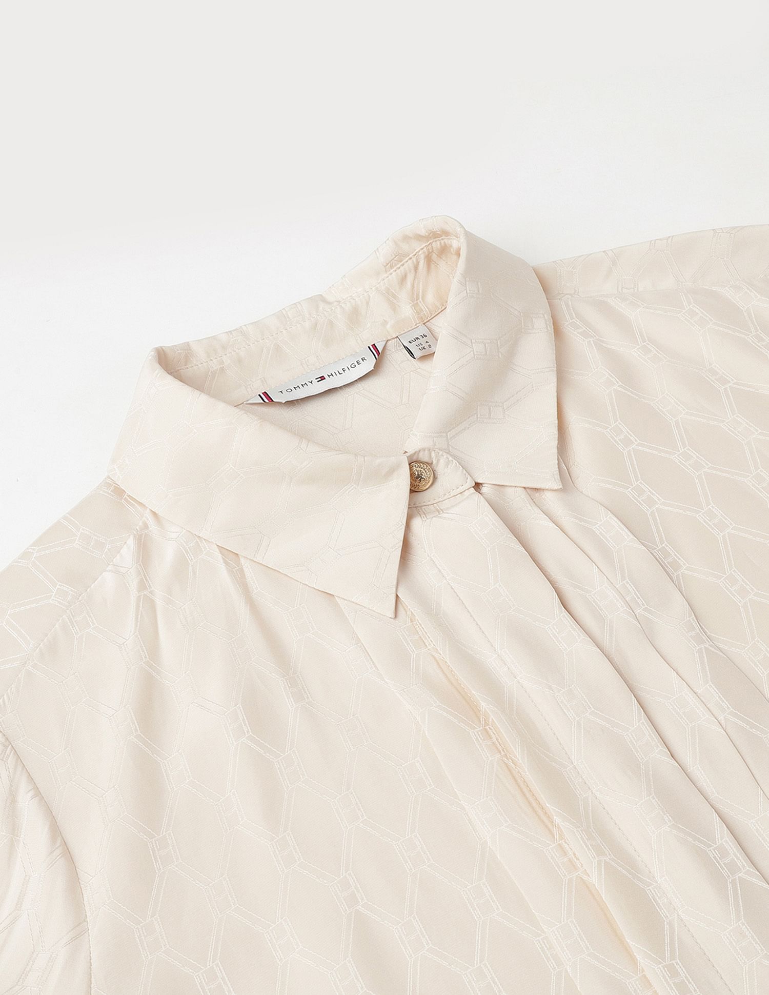 Tommy Hilfiger Flag Jacquard Silk Shirt