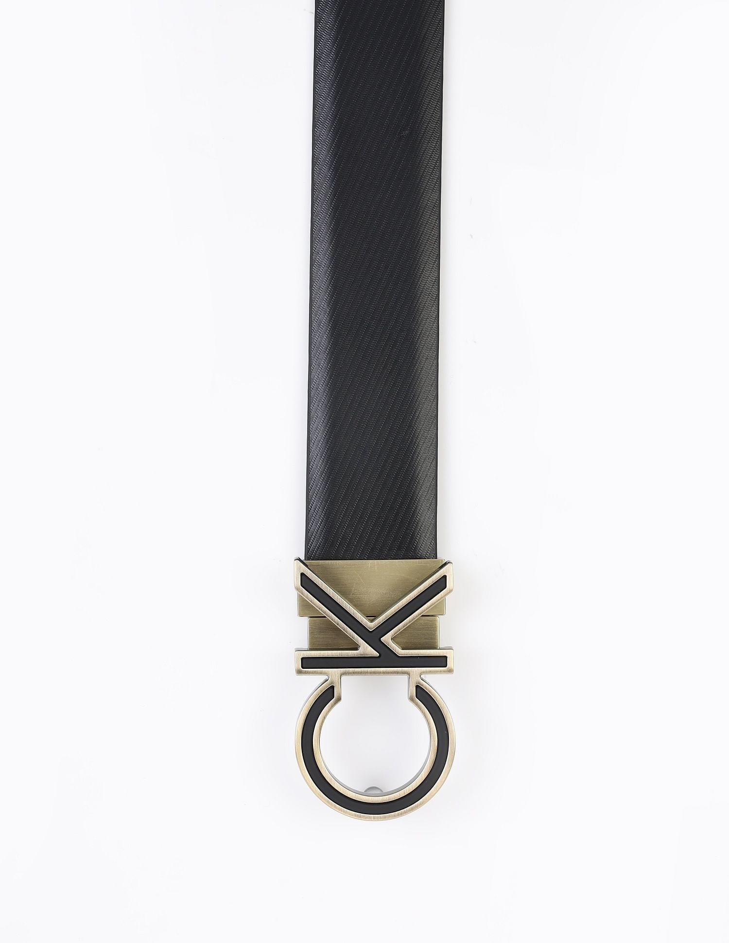 Calvin Klein Textured Brown Leather Reversible Belts