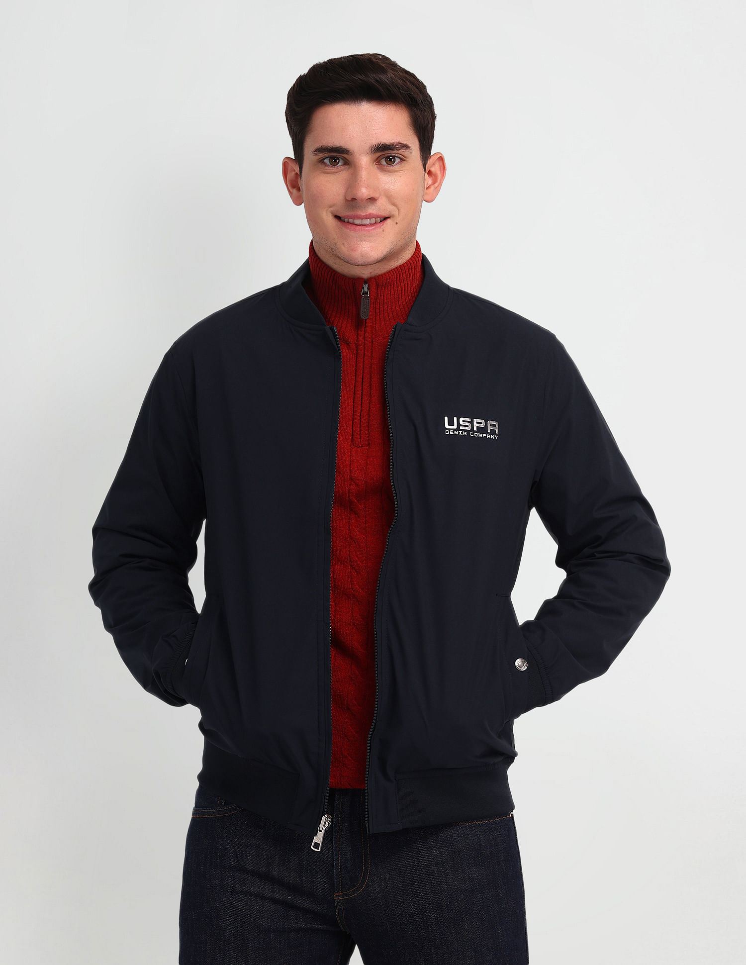 U.S. Polo Assn. Denim Co. Reversible Regular Fit Bomber Jacket