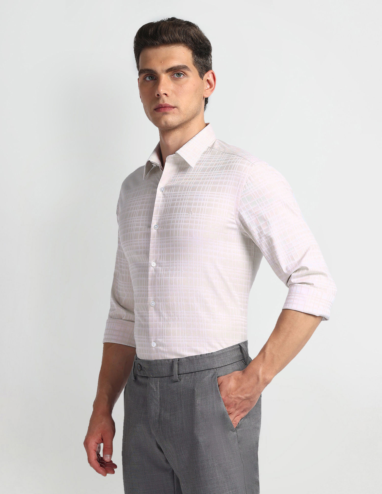 Arrow Newyork Manhattan Slim Fit Check Shirt