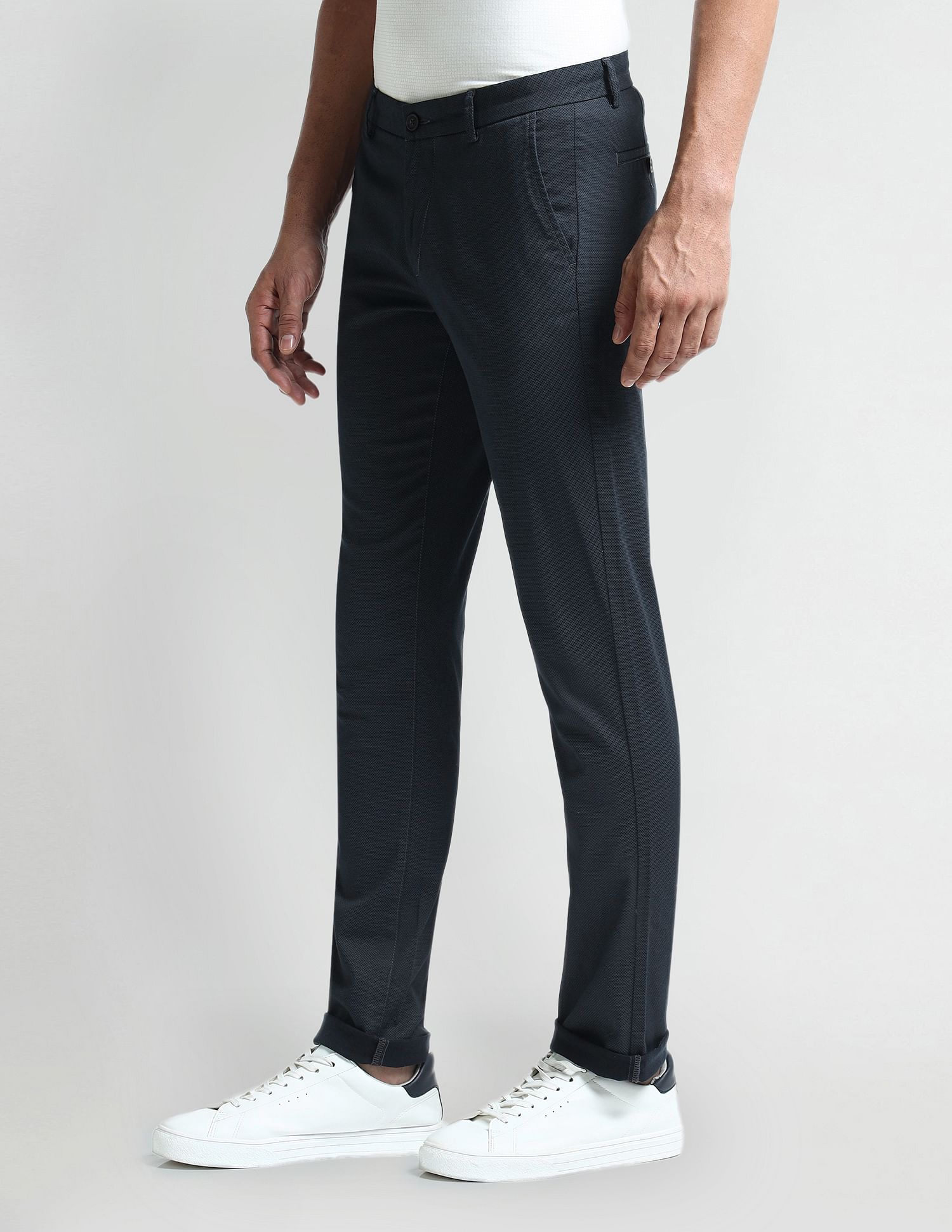 Arrow Sport Slim Fit Geometric Patterned Trousers