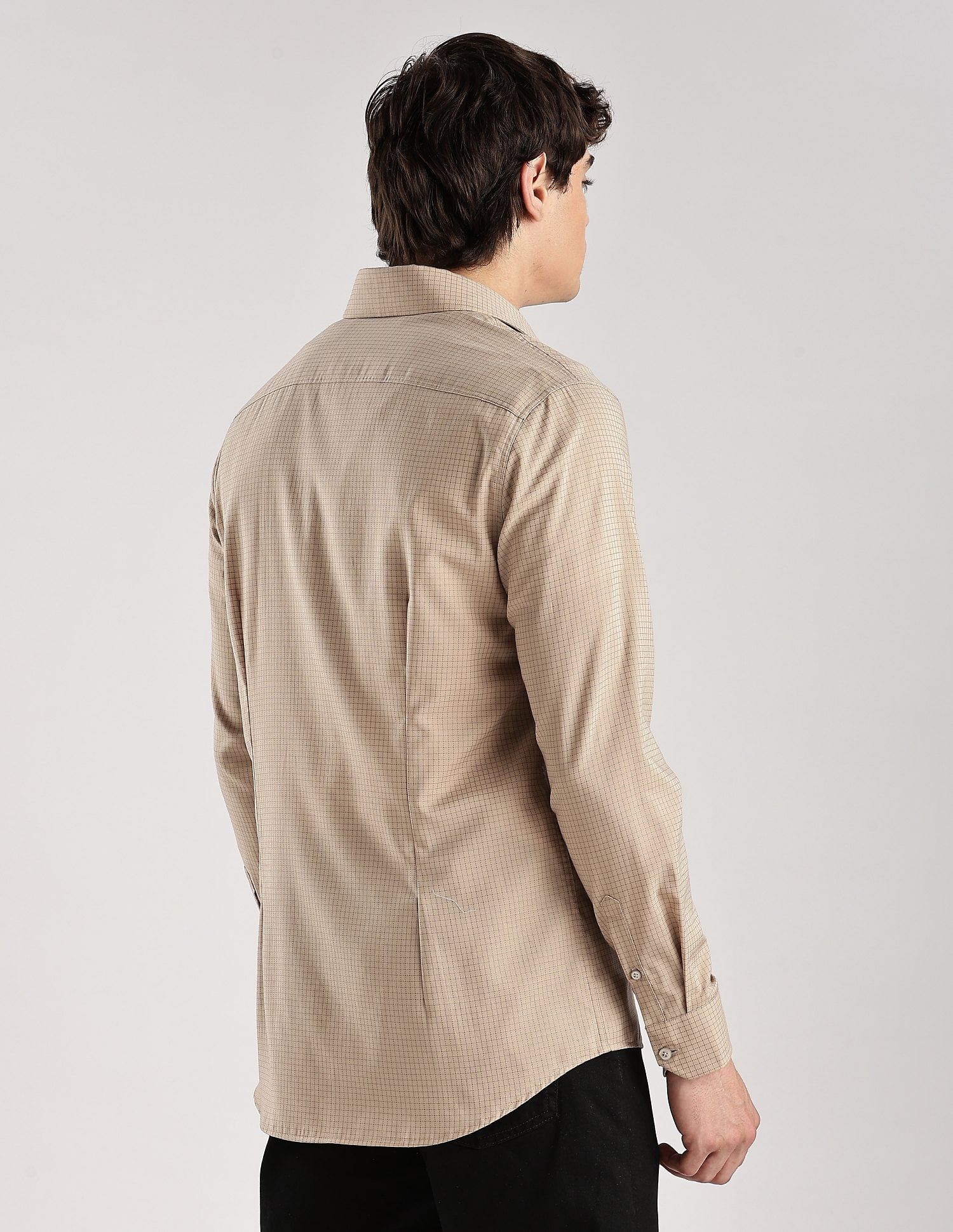 Calvin Klein Jeans Checks Slim-Fit Dobby Woven Shirt