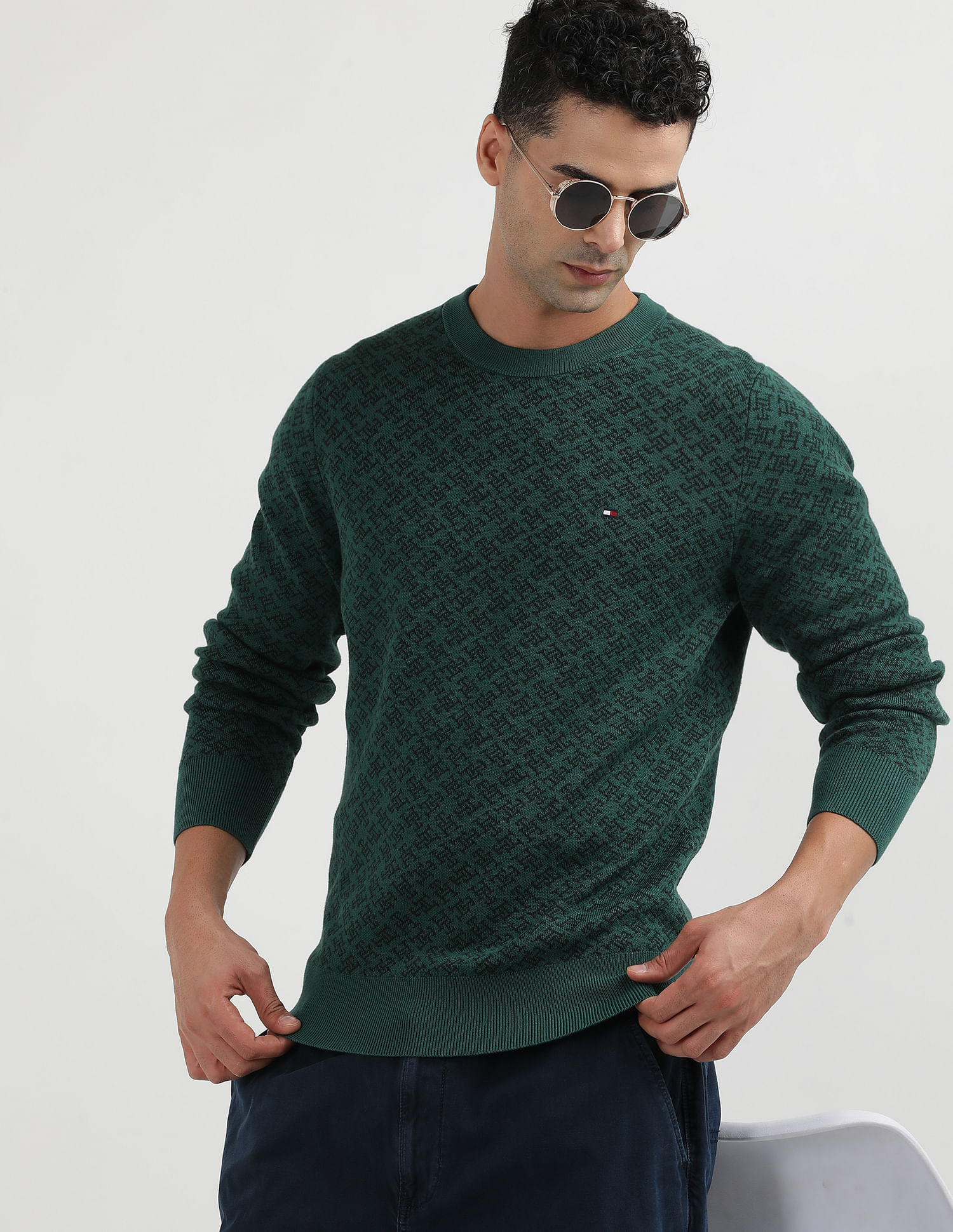 Tommy Hilfiger All Over Monogram Sweater