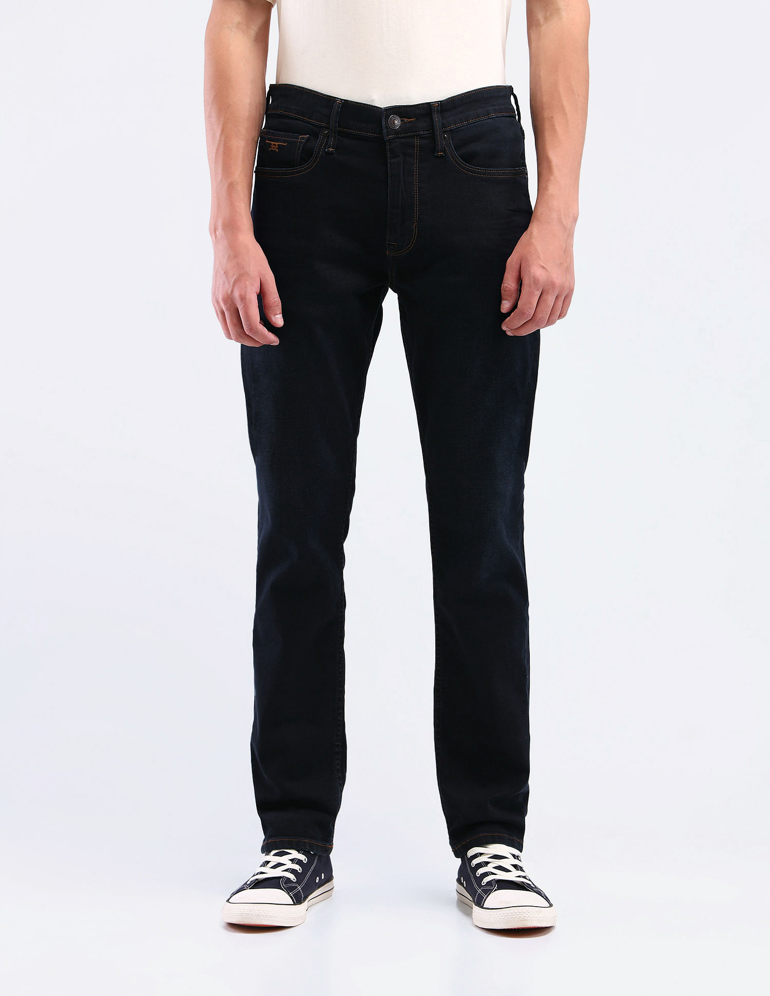 Flying Machine Mid Rise Freddie Slim Straight Fit Jeans