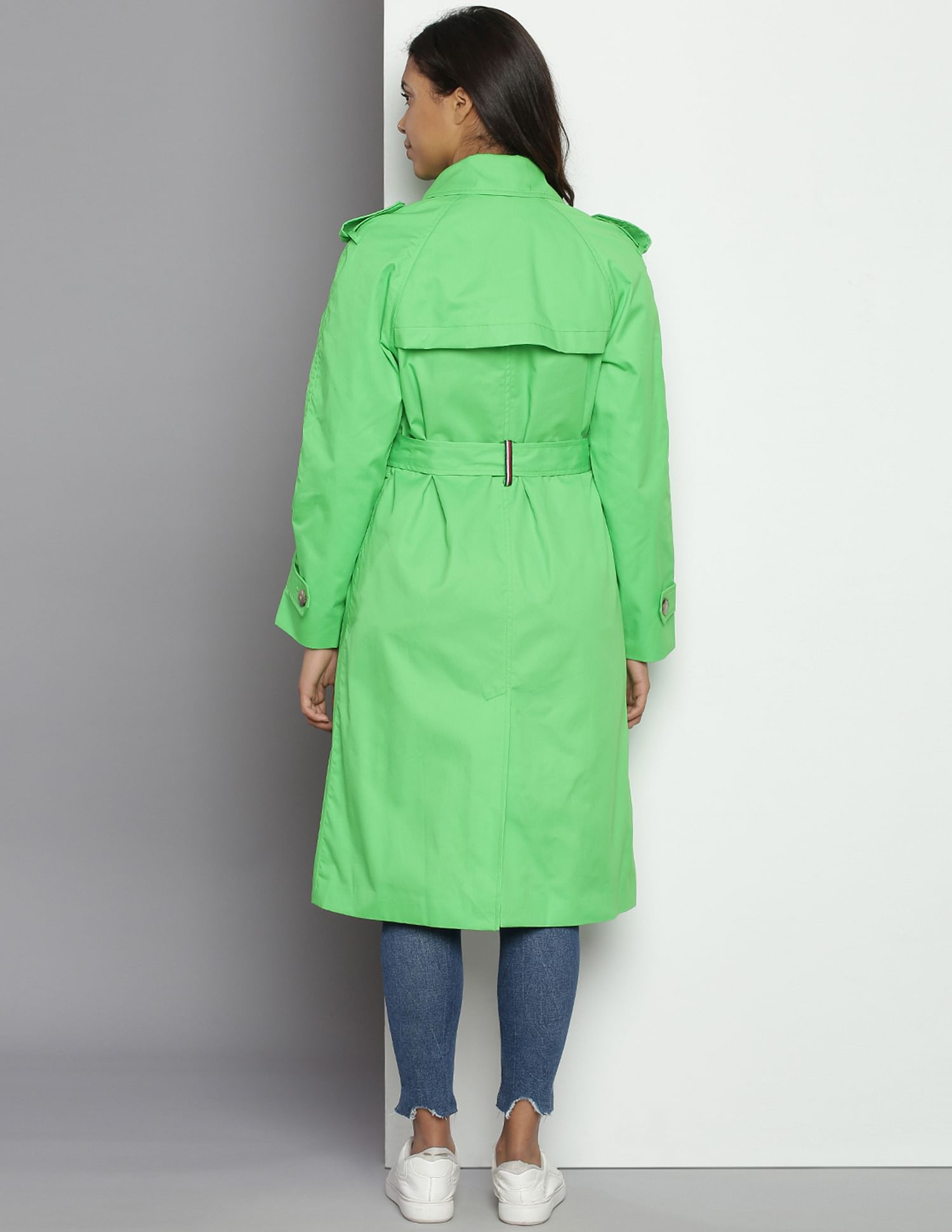 Green tommy hilfiger coat best sale