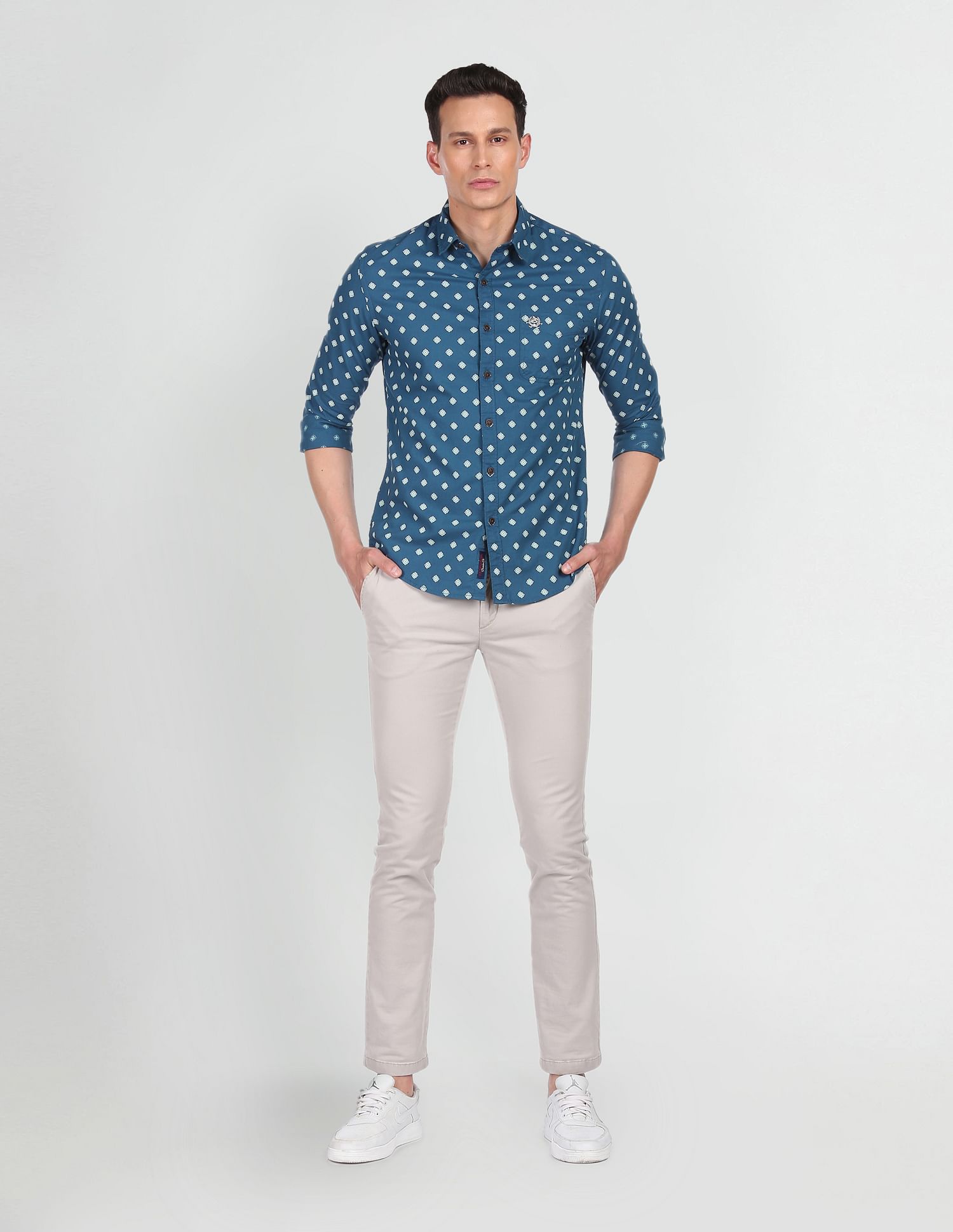 U.S. Polo Assn. Denim Co. Cotton Printed Casual Shirt