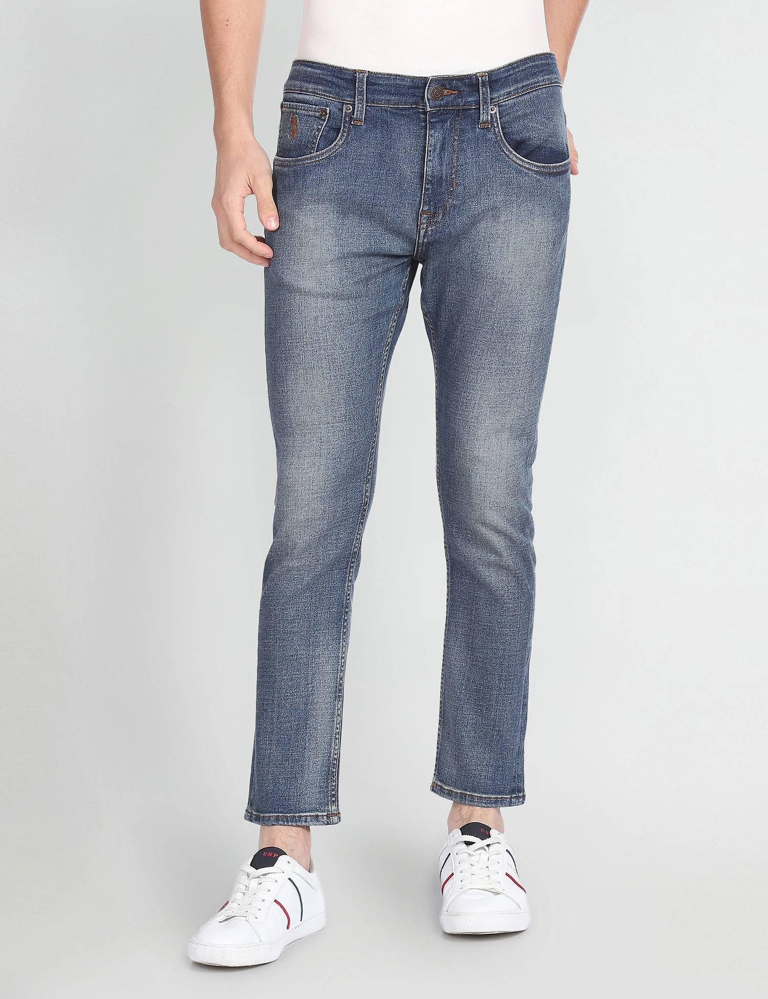 U.S. Polo Assn. Denim Co. Henry Cropped Fit Blue Jeans