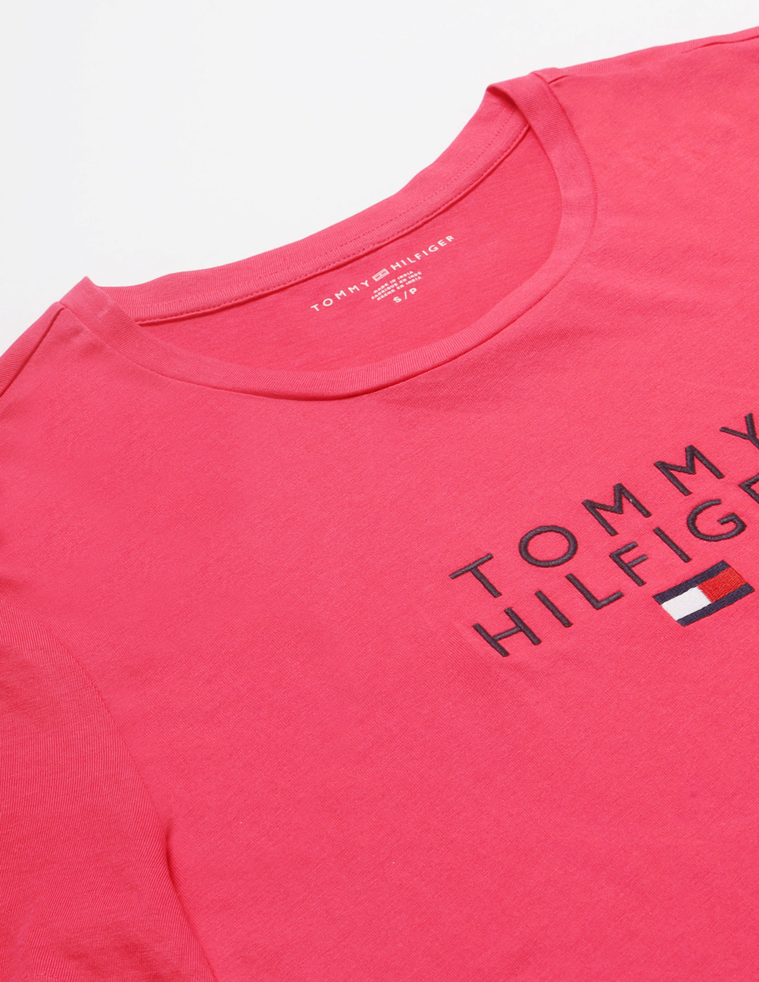 Tommy Hilfiger Pure Cotton Embroidered Logo T-Shirt