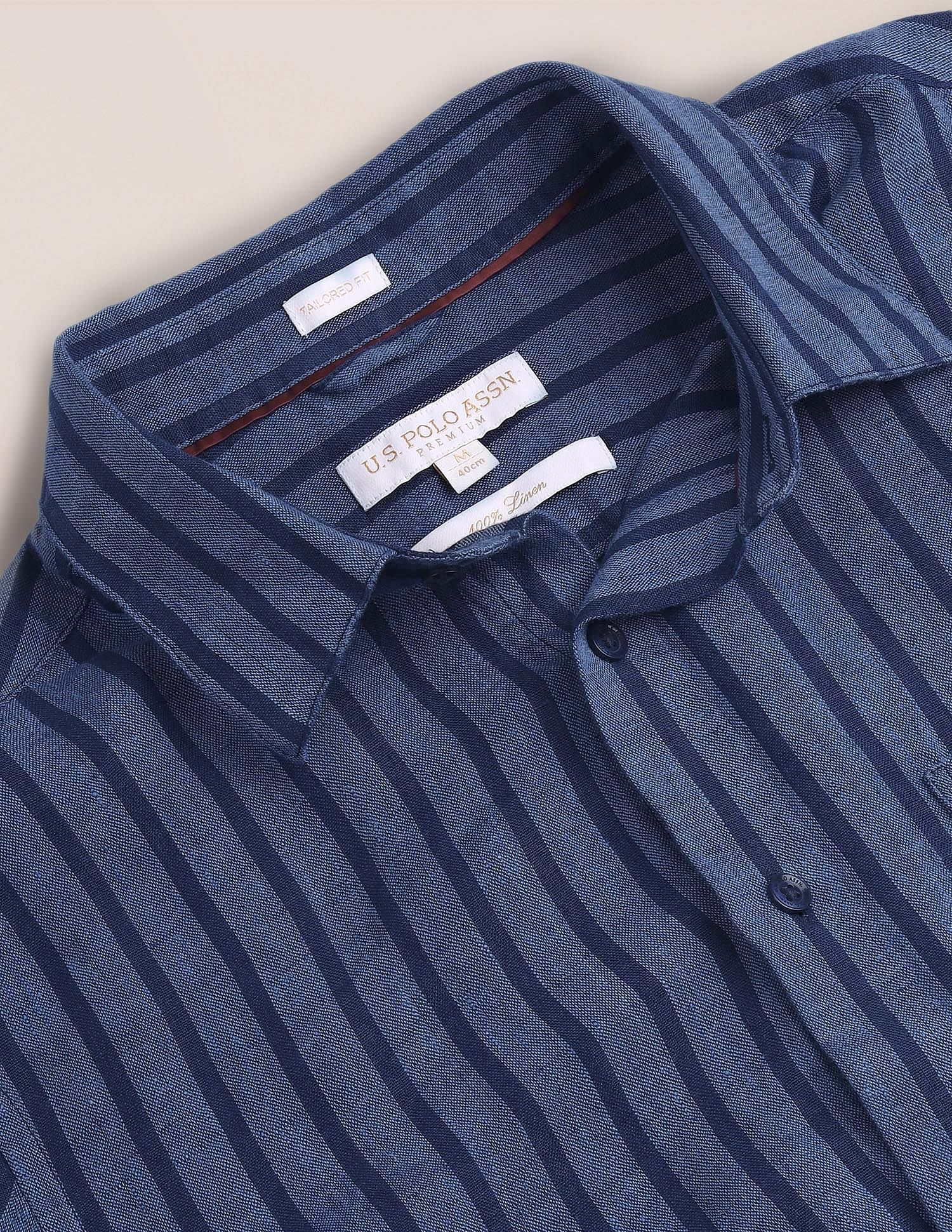 U.S. Polo Assn. Vertical Stripe Linen Shirt
