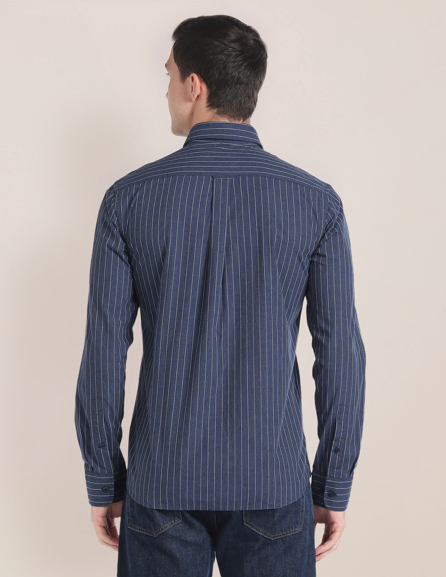U.S. Polo Assn. Cotton Melange Vertical Stripe Shirt
