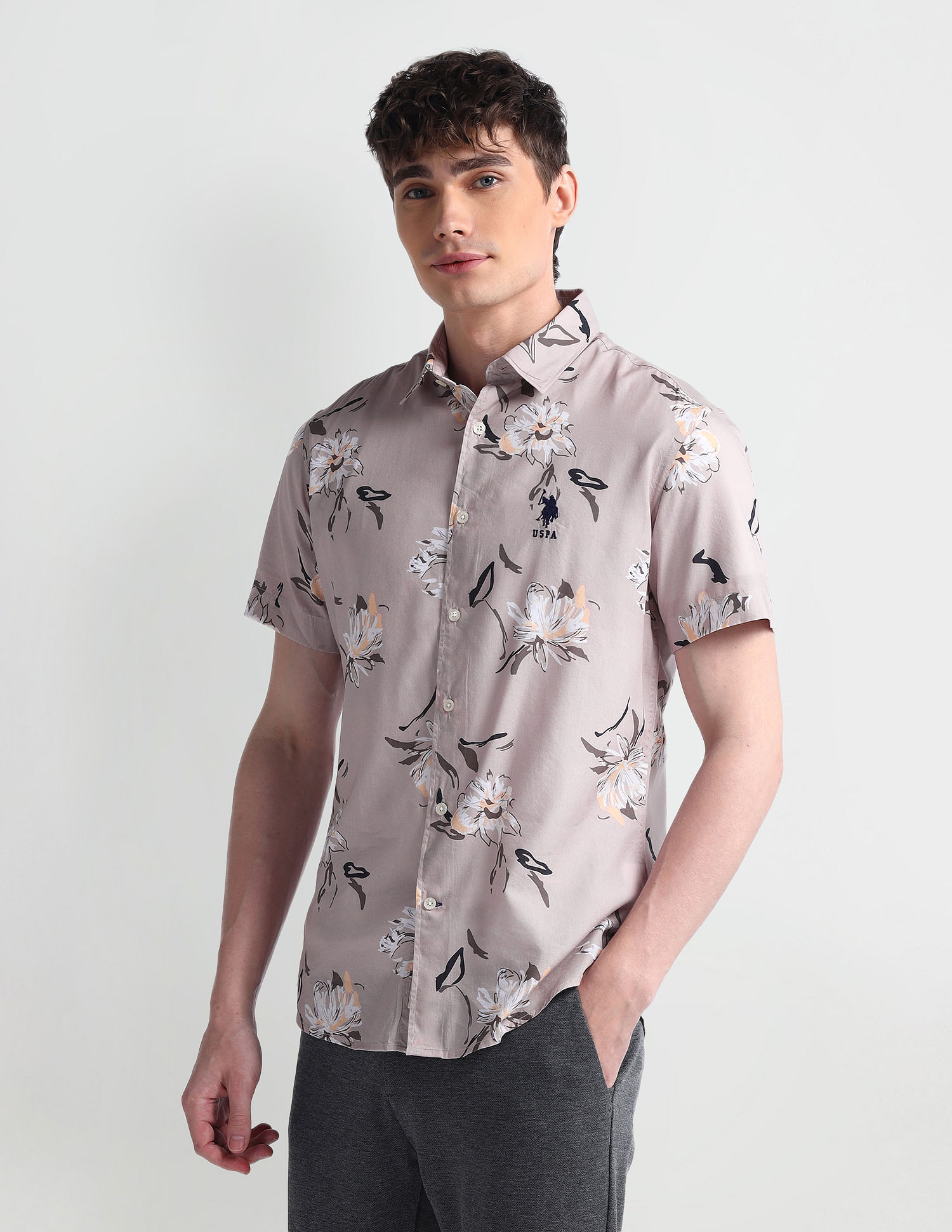 U.S. Polo Assn. Denim Co. Slim Fit Floral Print Shirt