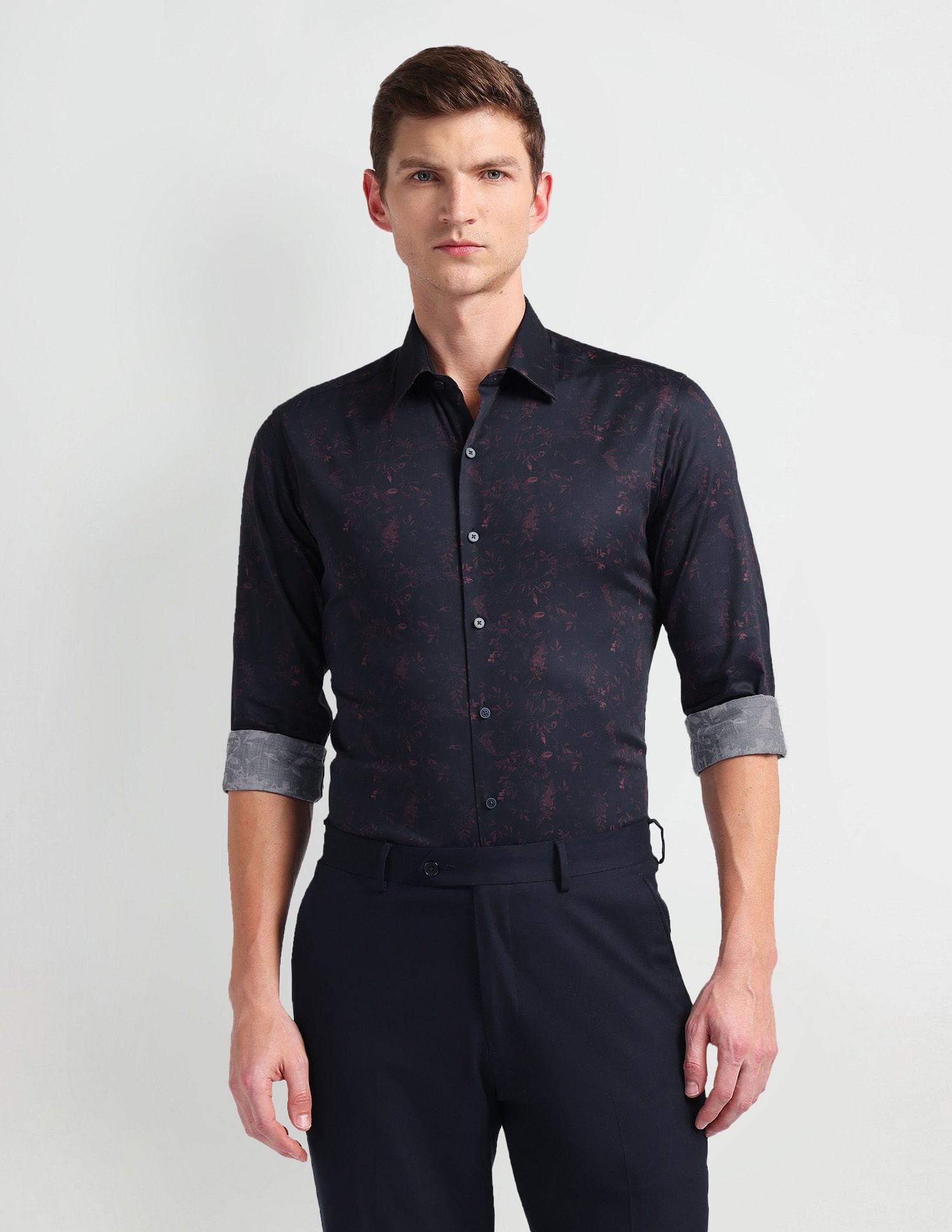 Arrow Newyork Manhattan Slim Fit Floral Print Shirt