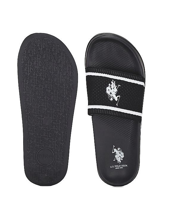 U.S. Polo Assn. Men Knit Upper Logo Evander 2.0 Slides