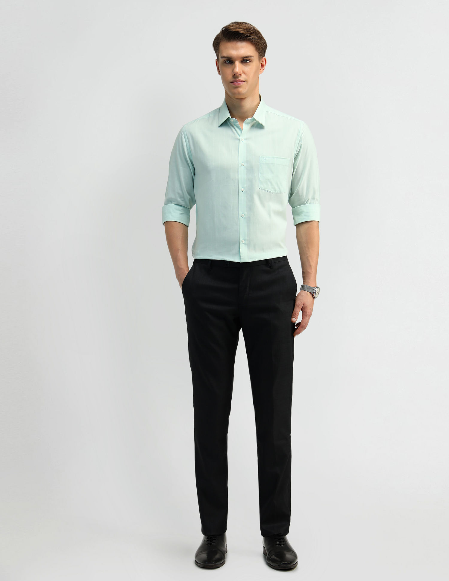 Arrow Dobby Windowpane Check Formal Shirt
