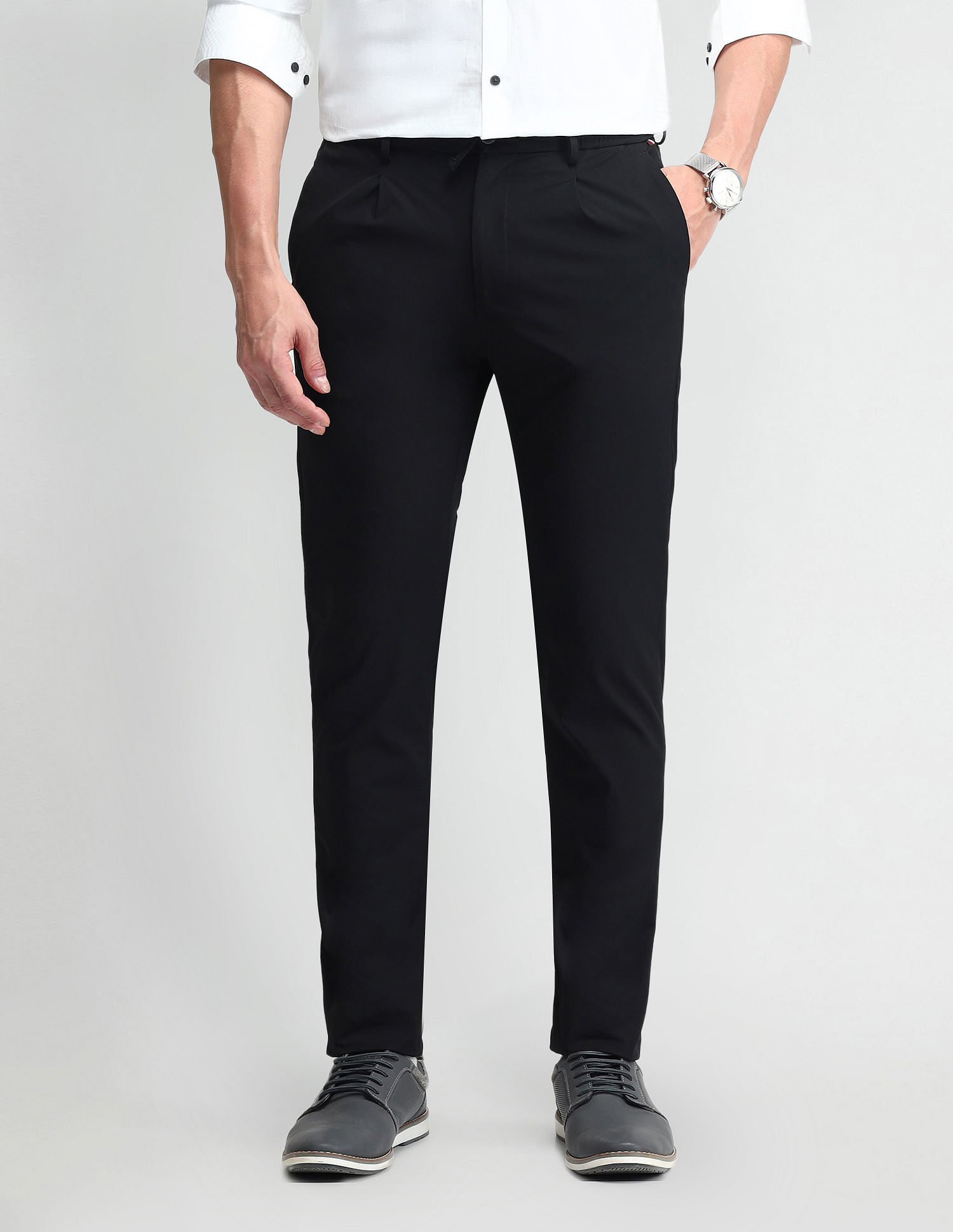 Arrow Newyork Mid Rise Slim Fit Trousers
