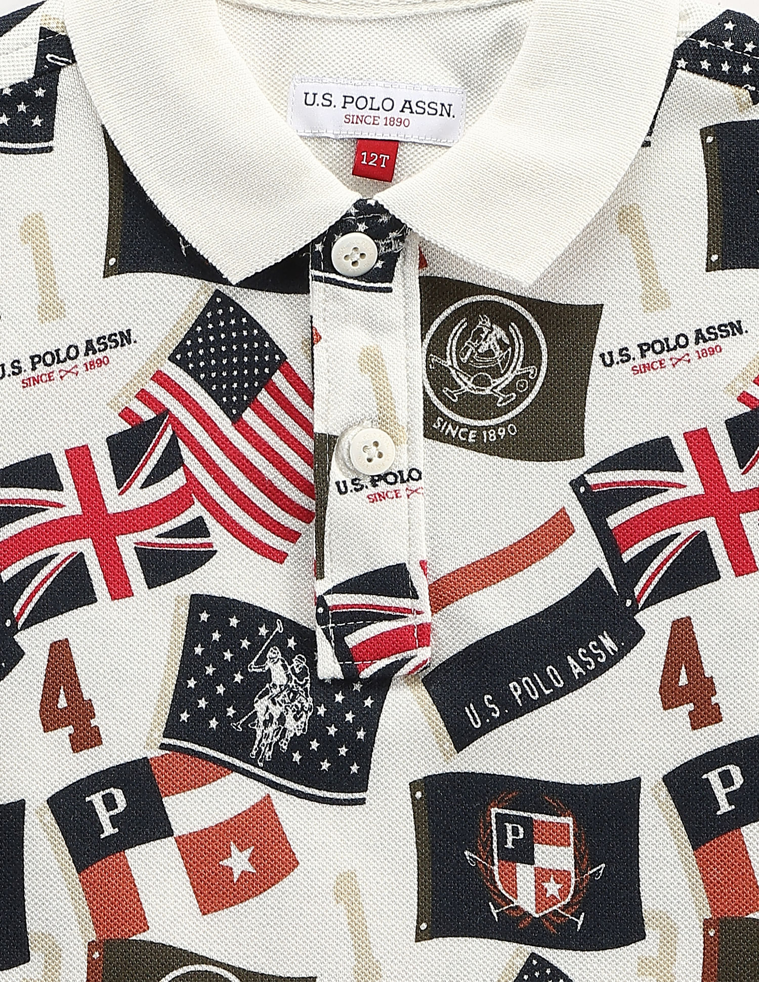 U.S. Polo Assn. Kids Boys Graphic Print Cotton Polo Shirt