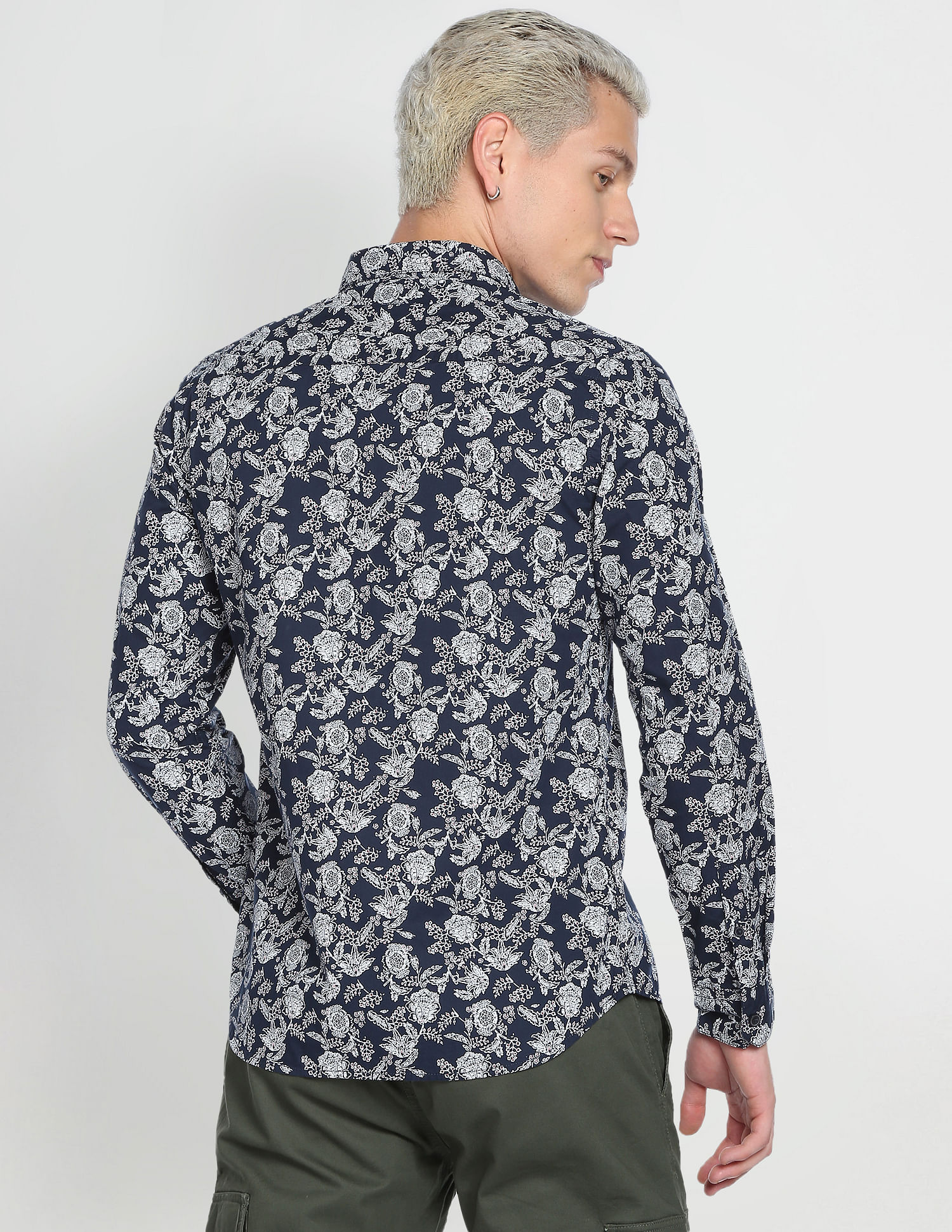 Flying Machine Floral Print Cotton Shirt