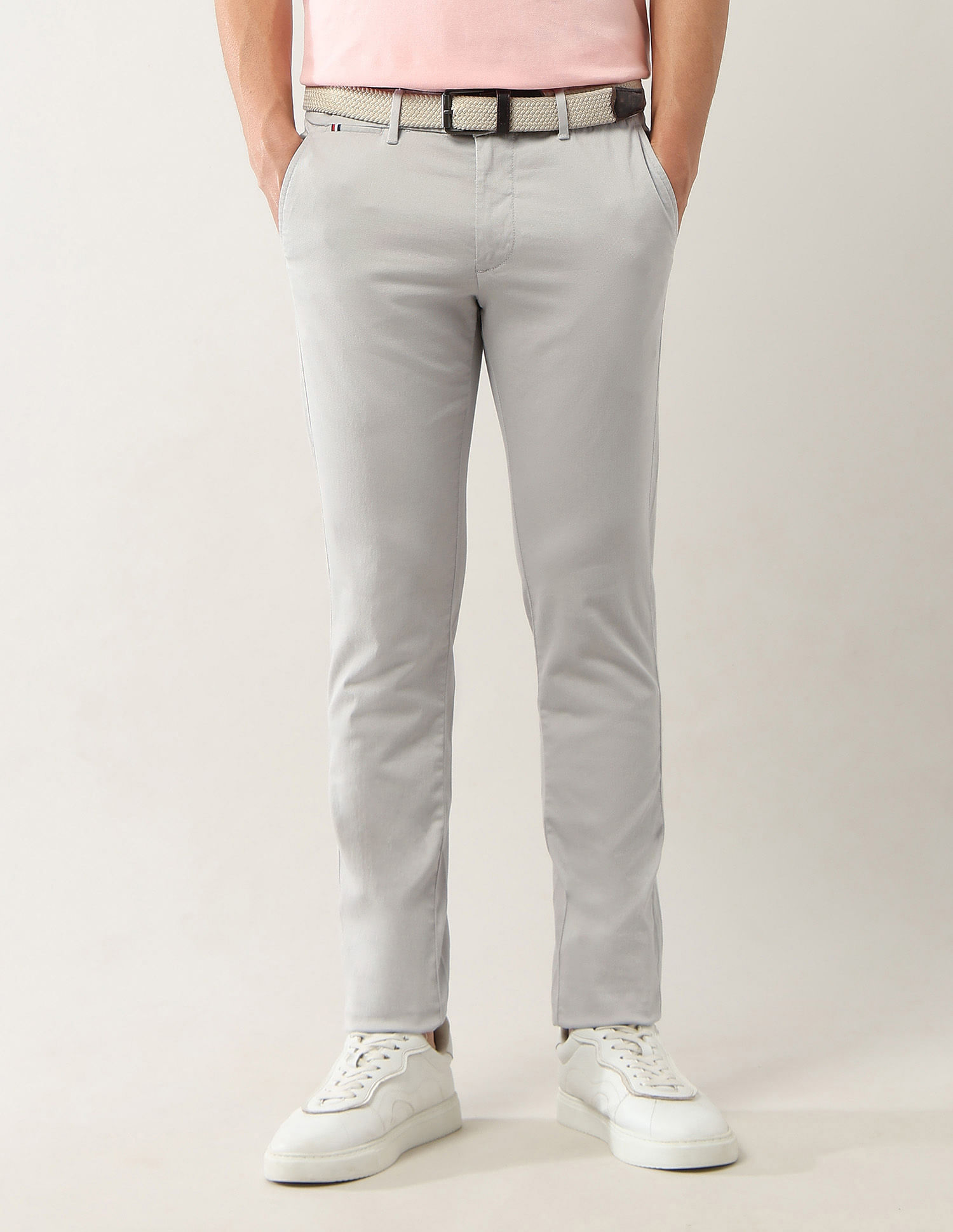 Arrow Sport Slim Fit Textured Trousers