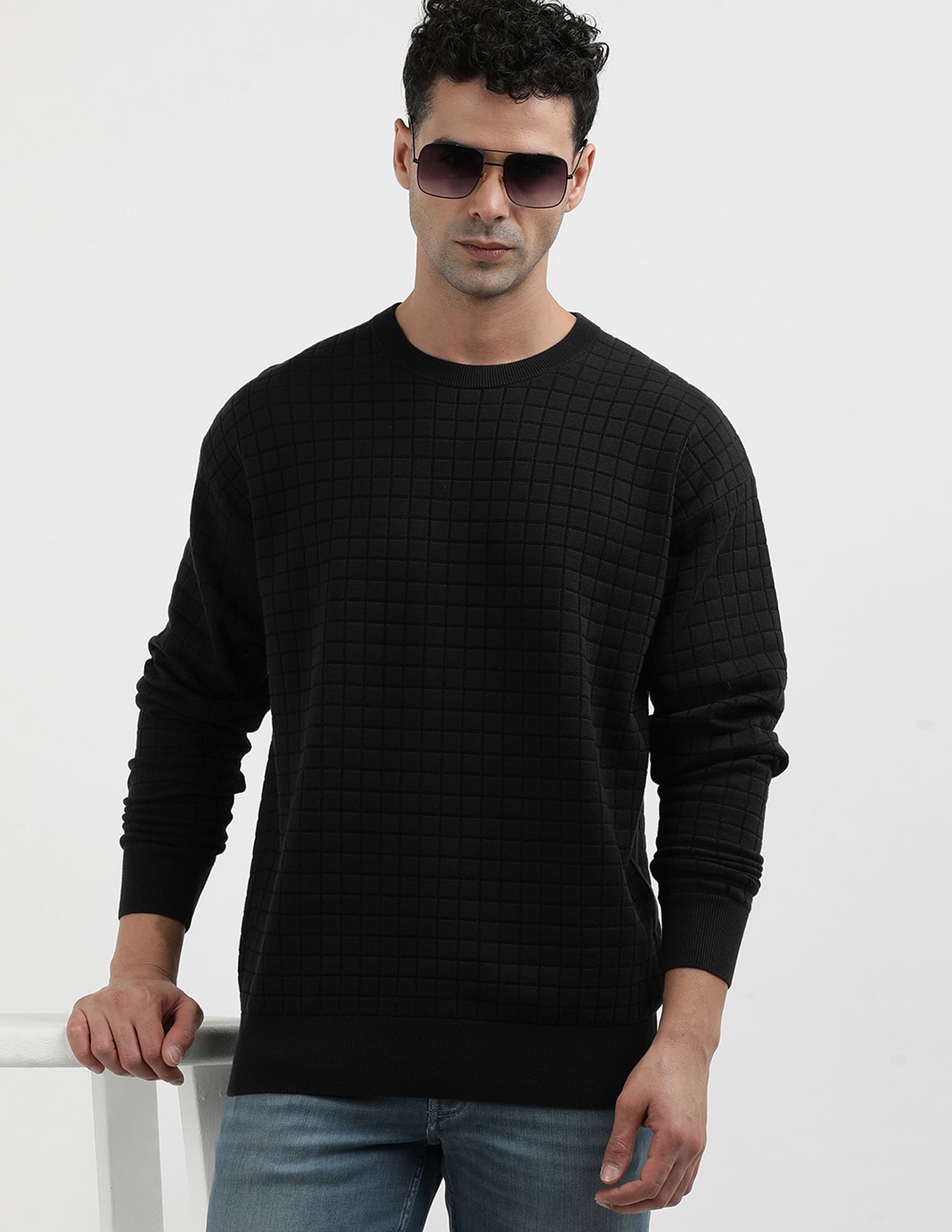 Calvin Klein Jeans Check Pattern Sweater