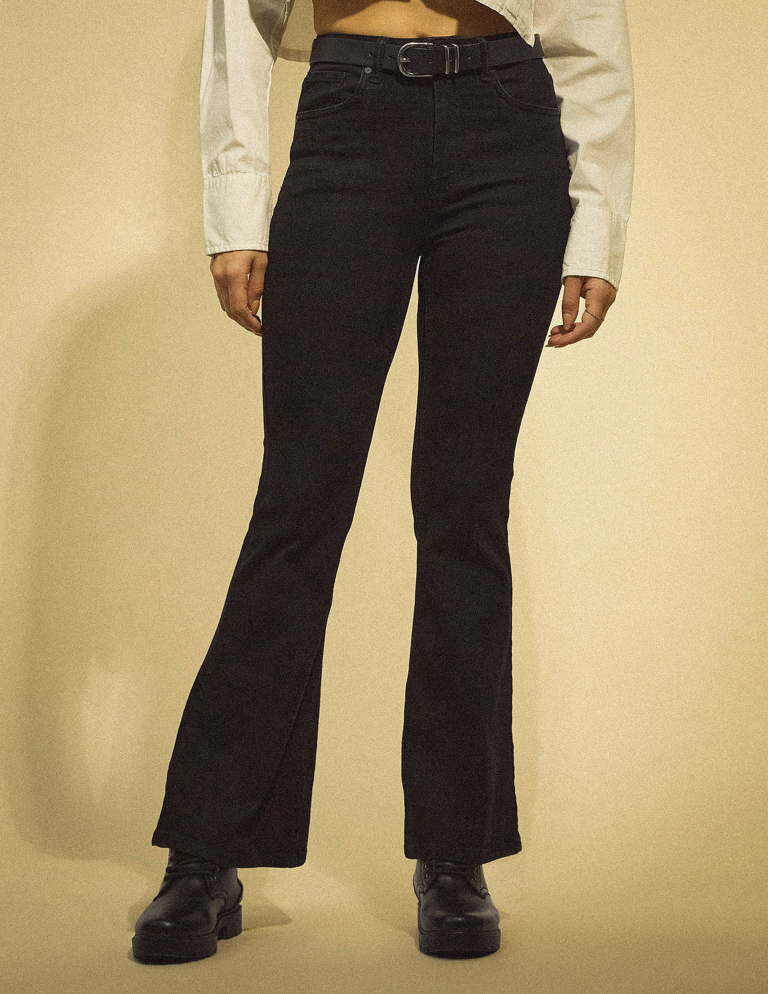 Flying Machine Women High Rise Extreme Flare Jeans