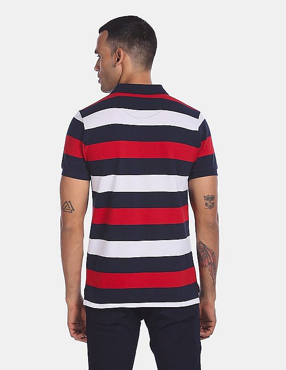 red striped polo t shirt