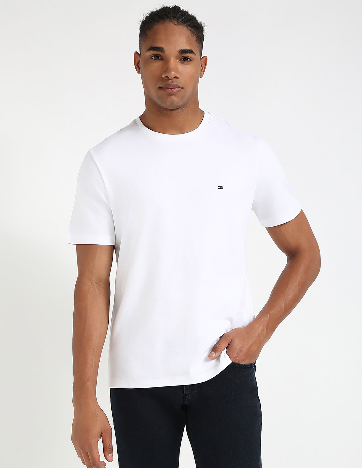 Tommy Hilfiger Solid Regular-Fit Cotton T-Shirt