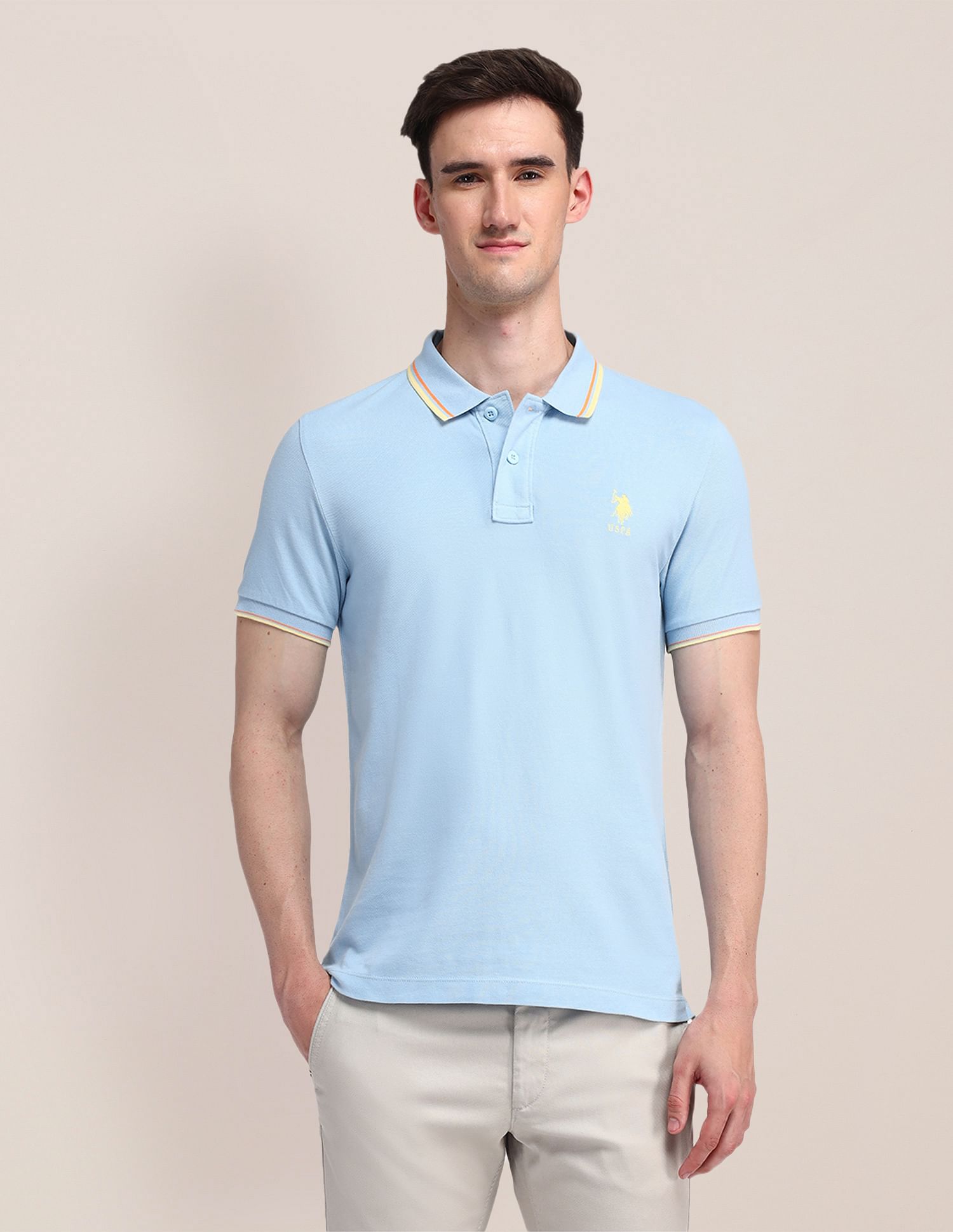 U.S. Polo Assn. Solid Slim Fit Polo Shirt
