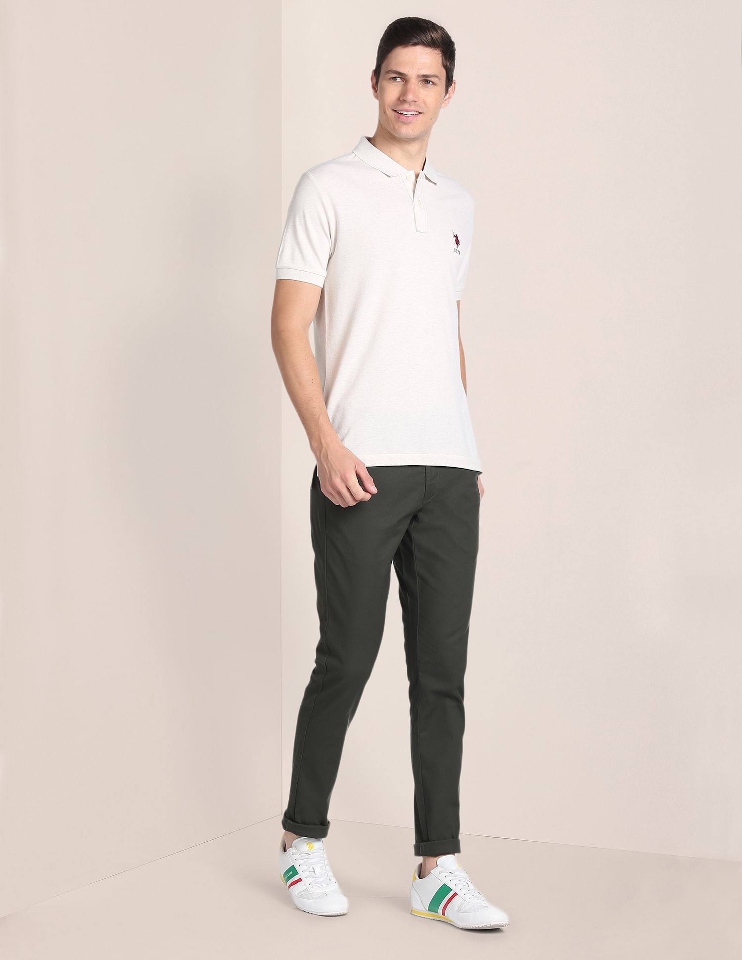 U.S. Polo Assn. Flat Front Denver Slim Fit Trousers