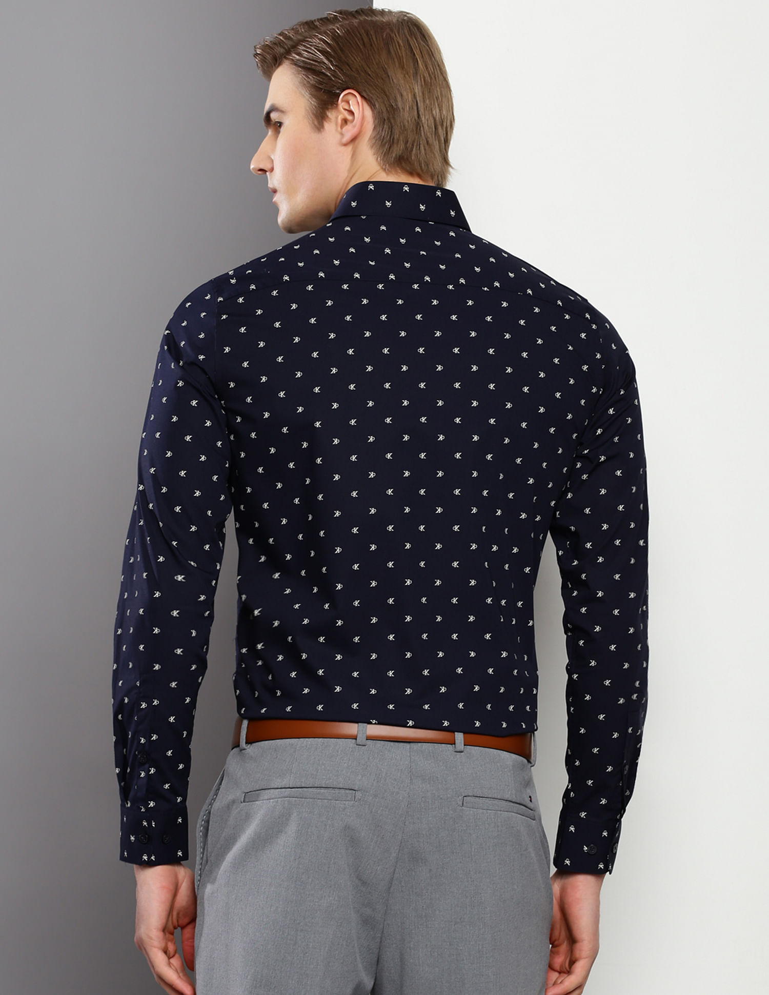 Calvin Klein Logo Print Slim Shirt