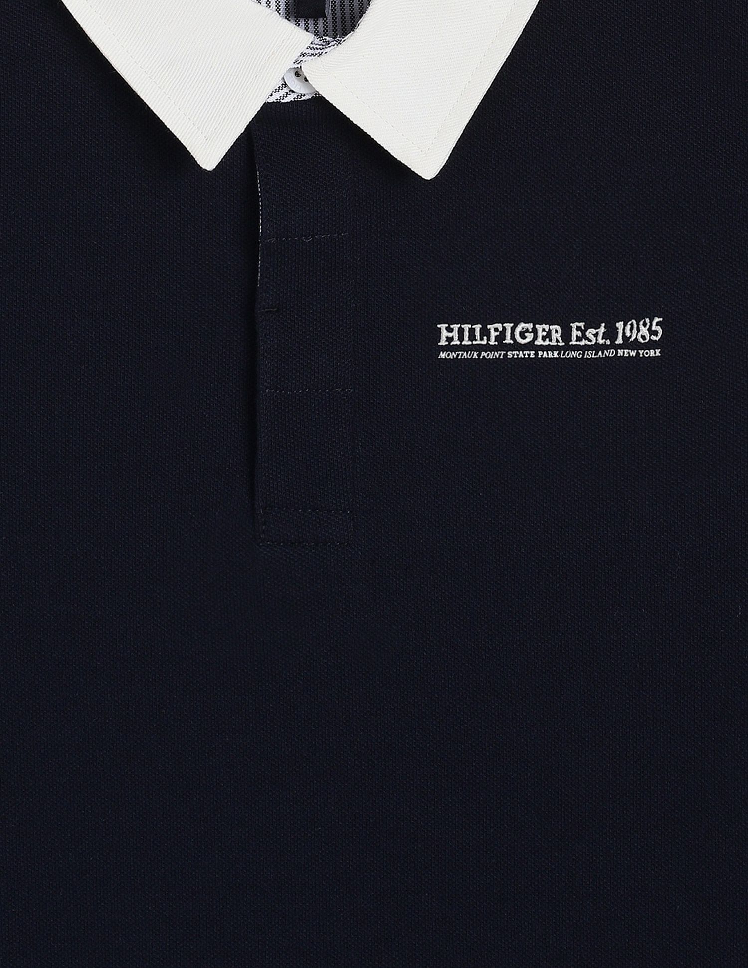 Tommy Hilfiger Kids Boys Solid Regular-Fit Cotton Polo T-Shirt