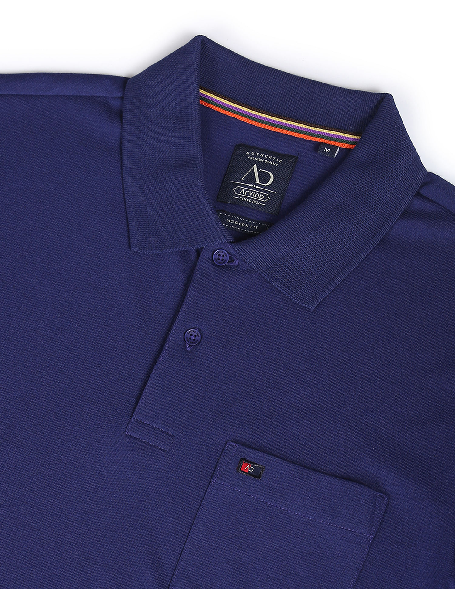 AD by Arvind Chest Pocket Easy Polo Shirt