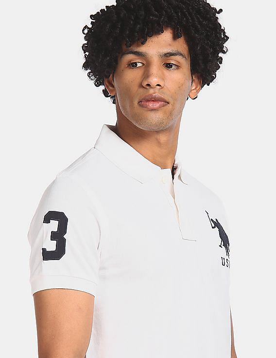 U.S. Polo Assn. Brand Embroidered Pique Polo Shirt