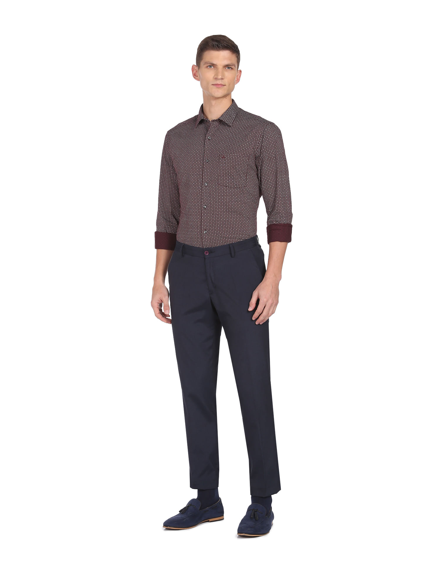 Arrow Geometric Printed Pure Cotton Shirt